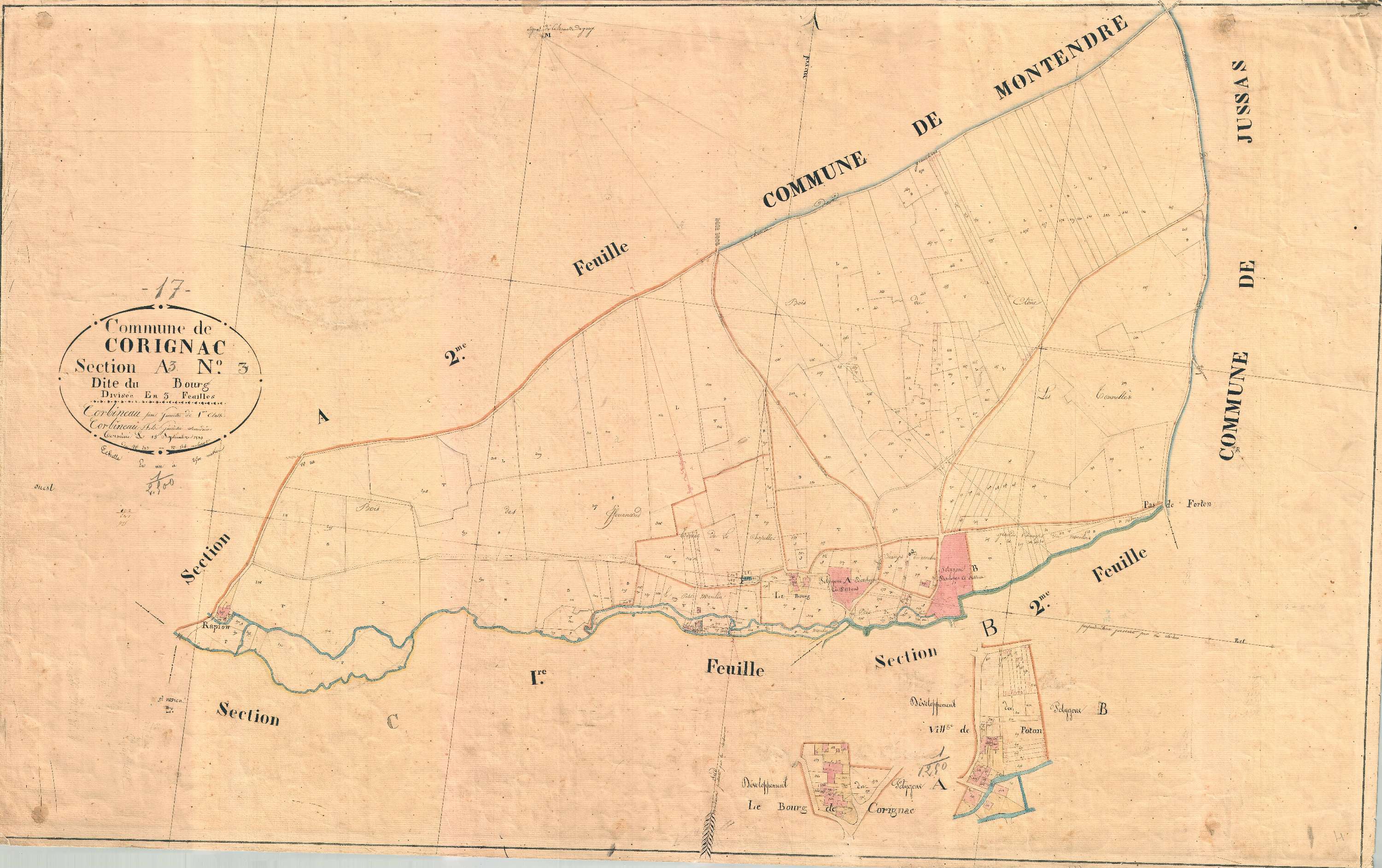 Corignac - Section A3 dite du Bourg.