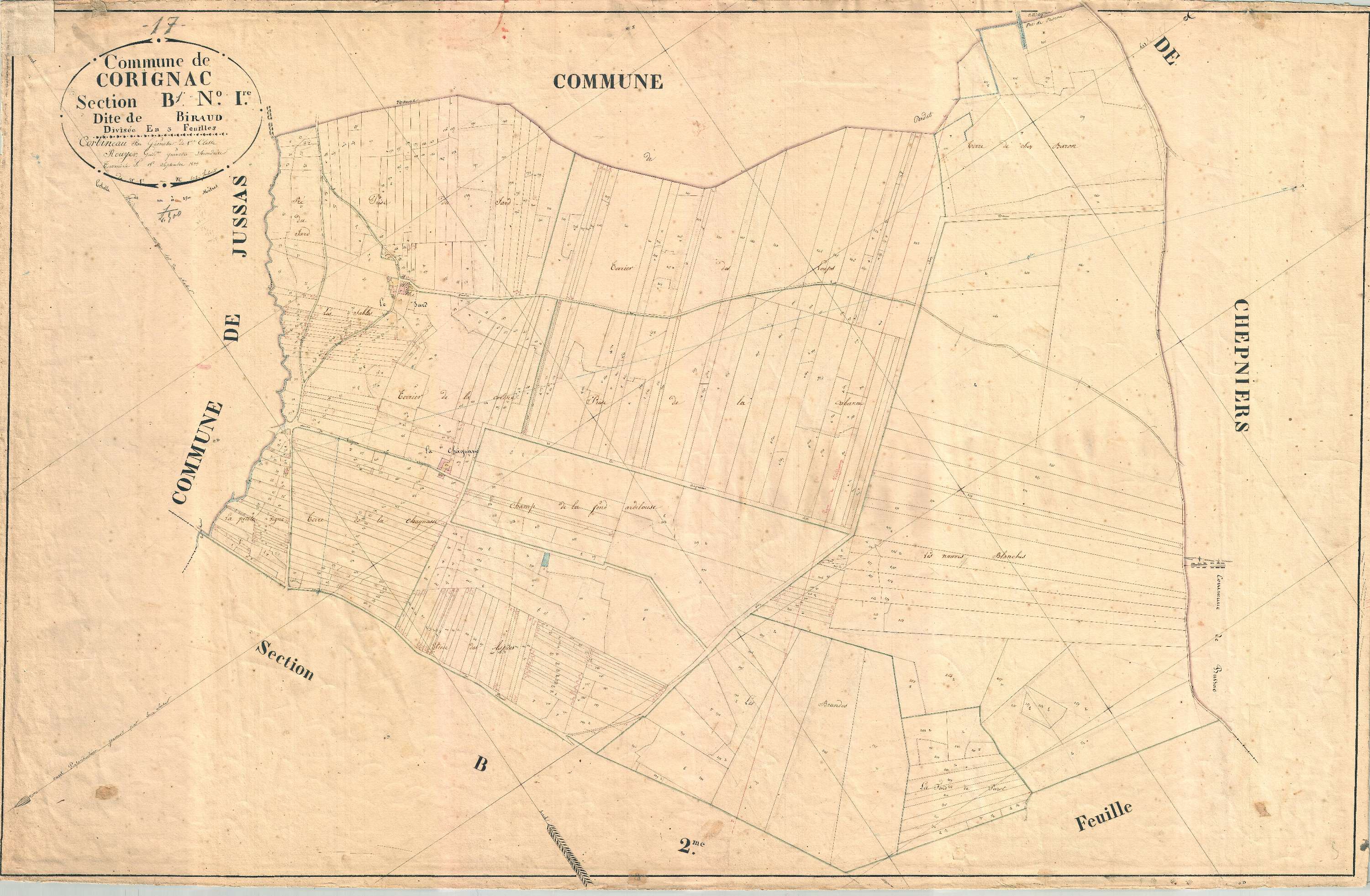 Corignac - Section B1 dite de Biraud.