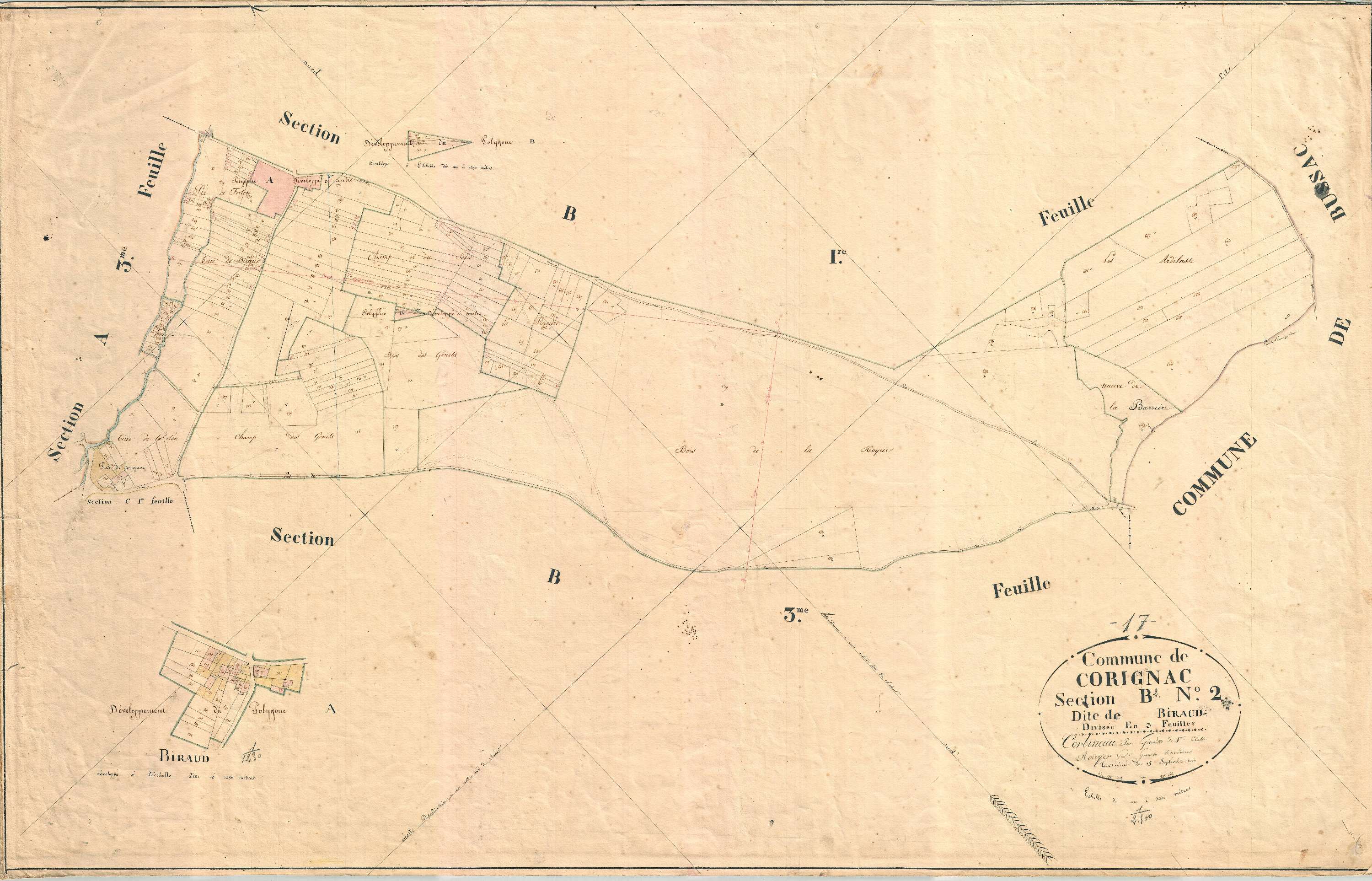Corignac - Section B2 dite de Biraud.