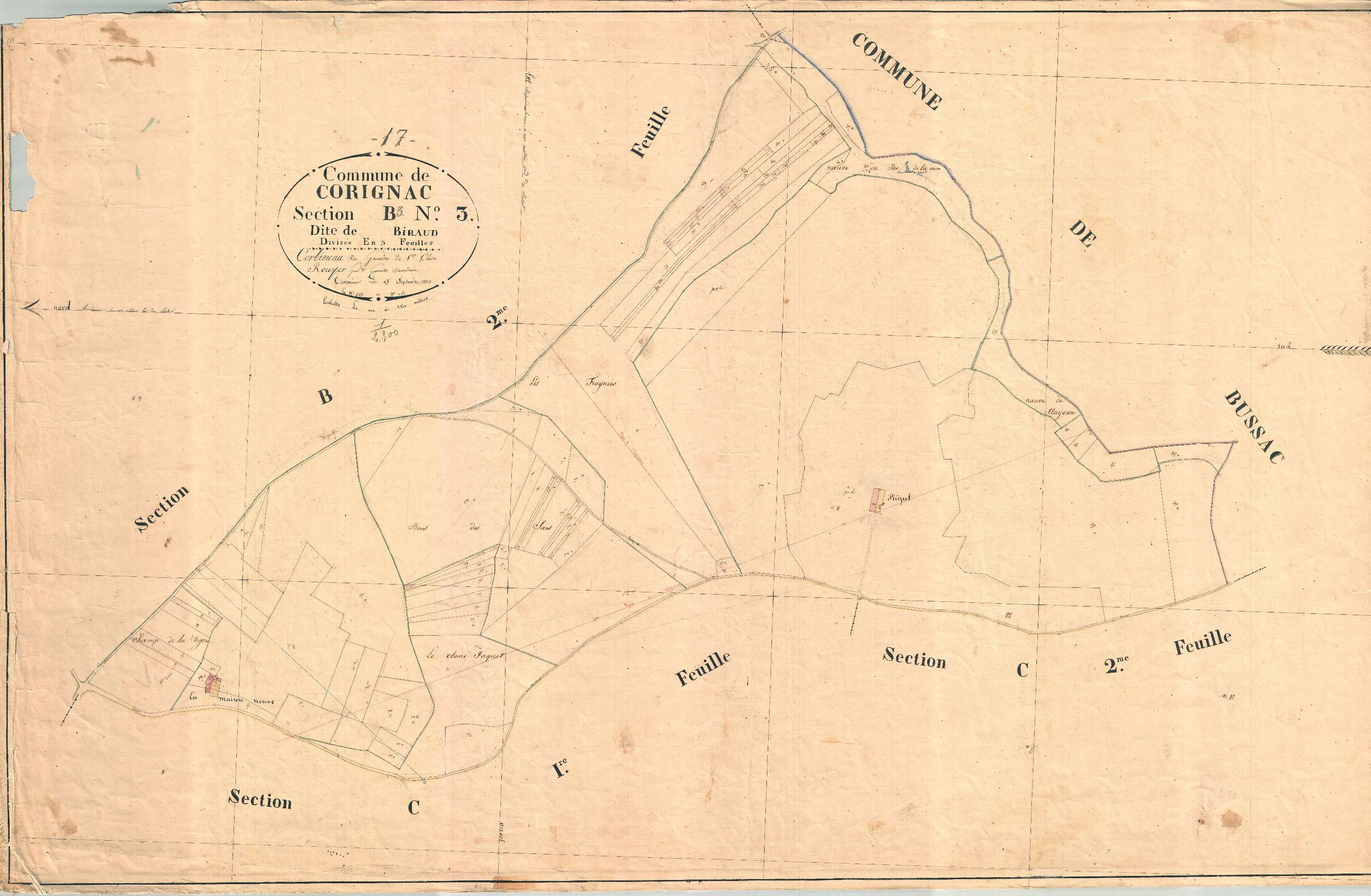 Corignac - Section B3 dite de Biraud.