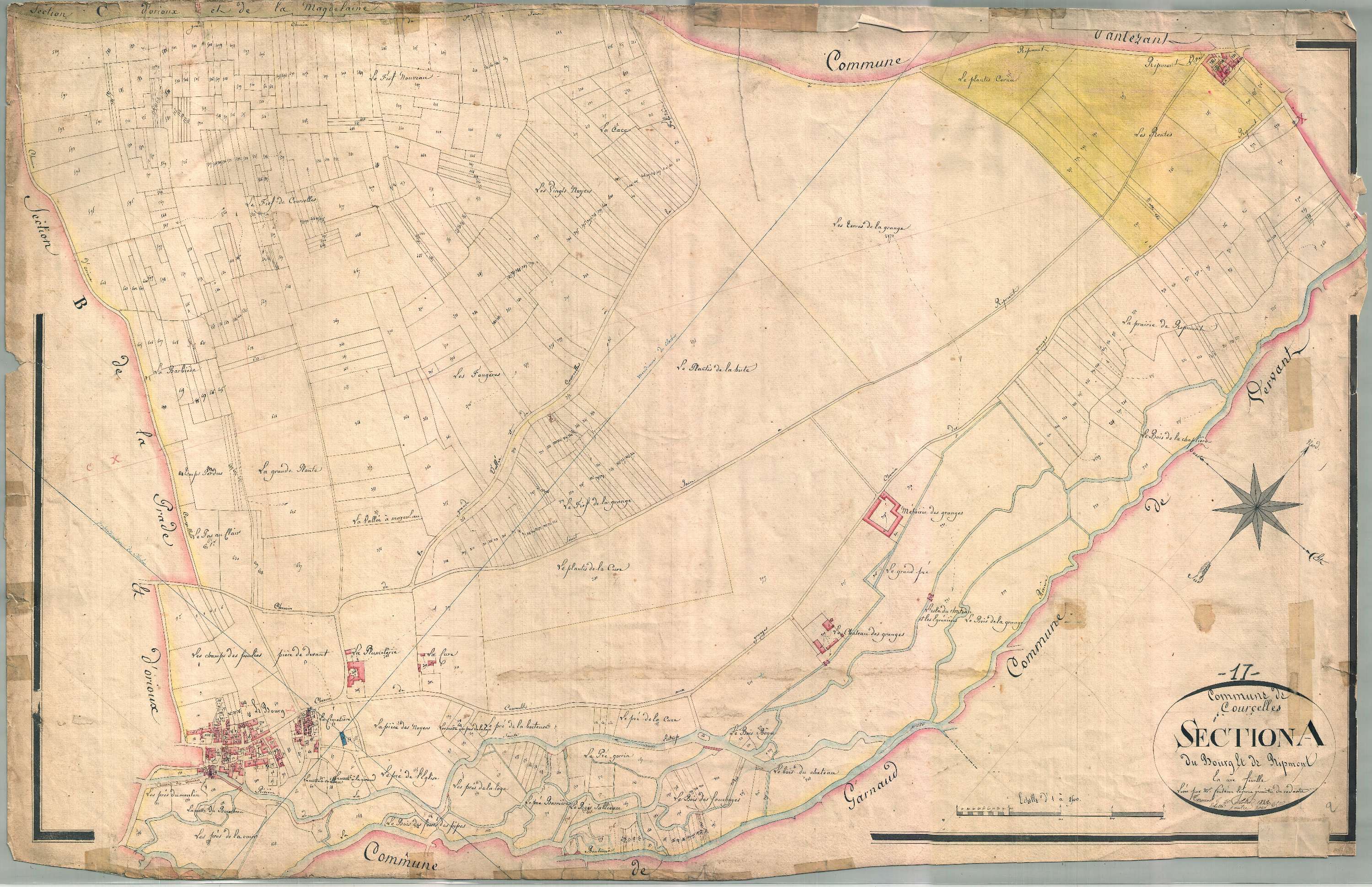 Courcelles - Section A dite du Bourg.