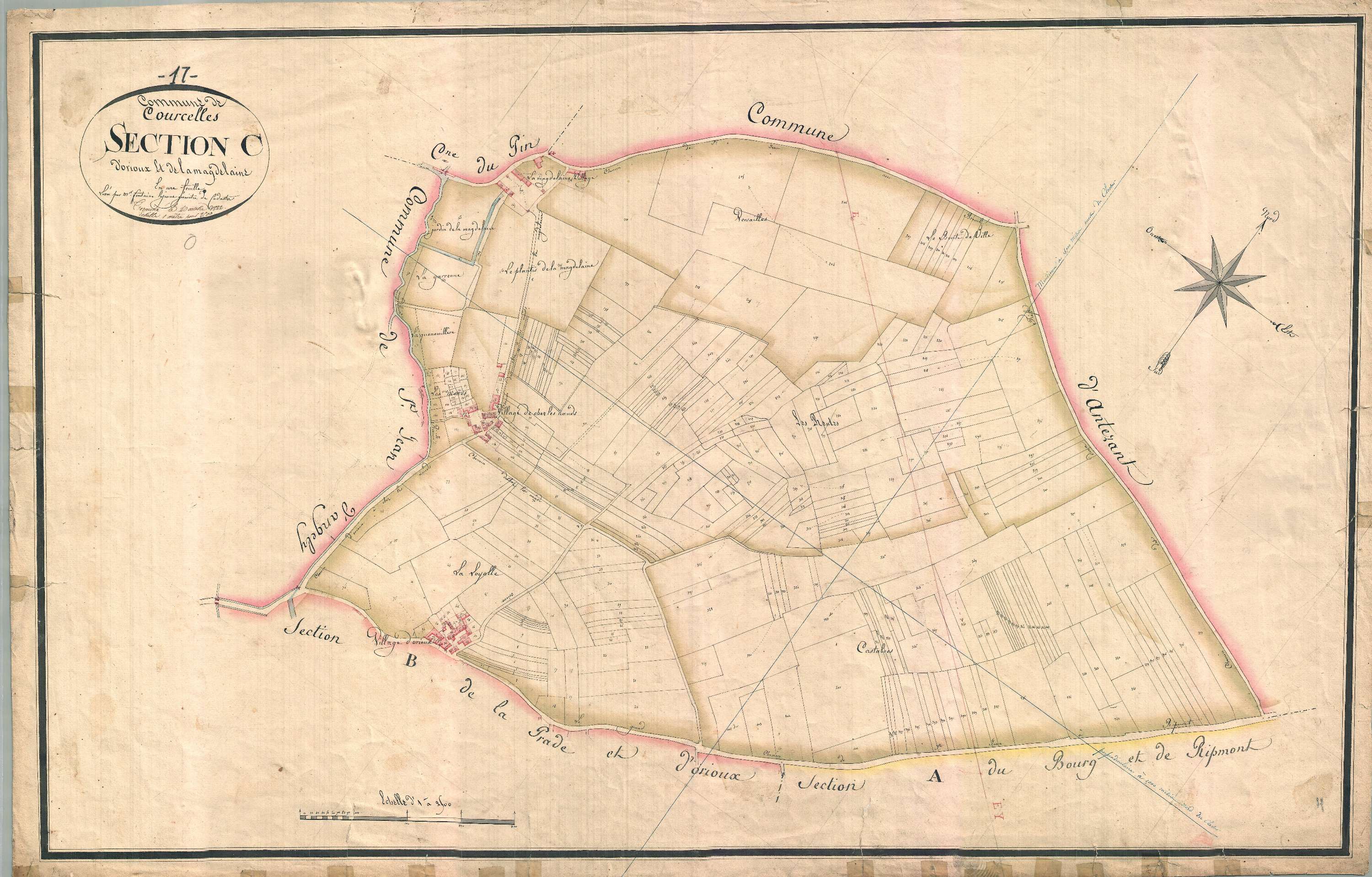 Courcelles - Section C dite d'Orioux.