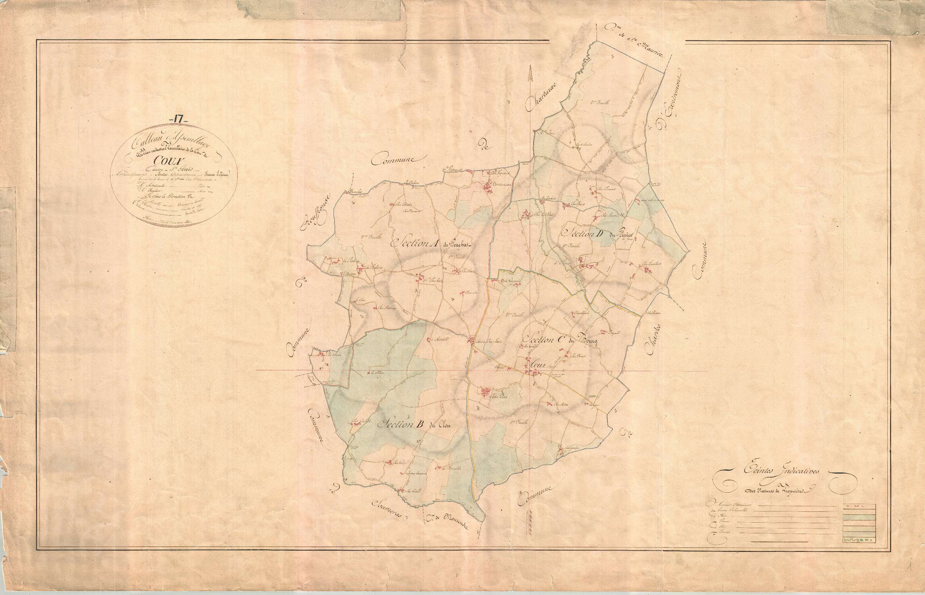 Coux - Tableau d'assemblage.