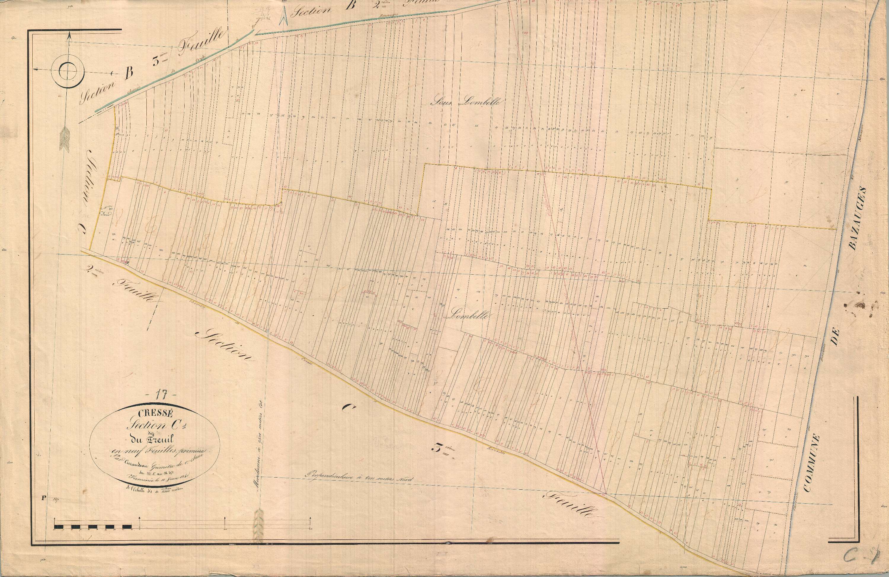 Cressé - Section C1 dite du Treuil.