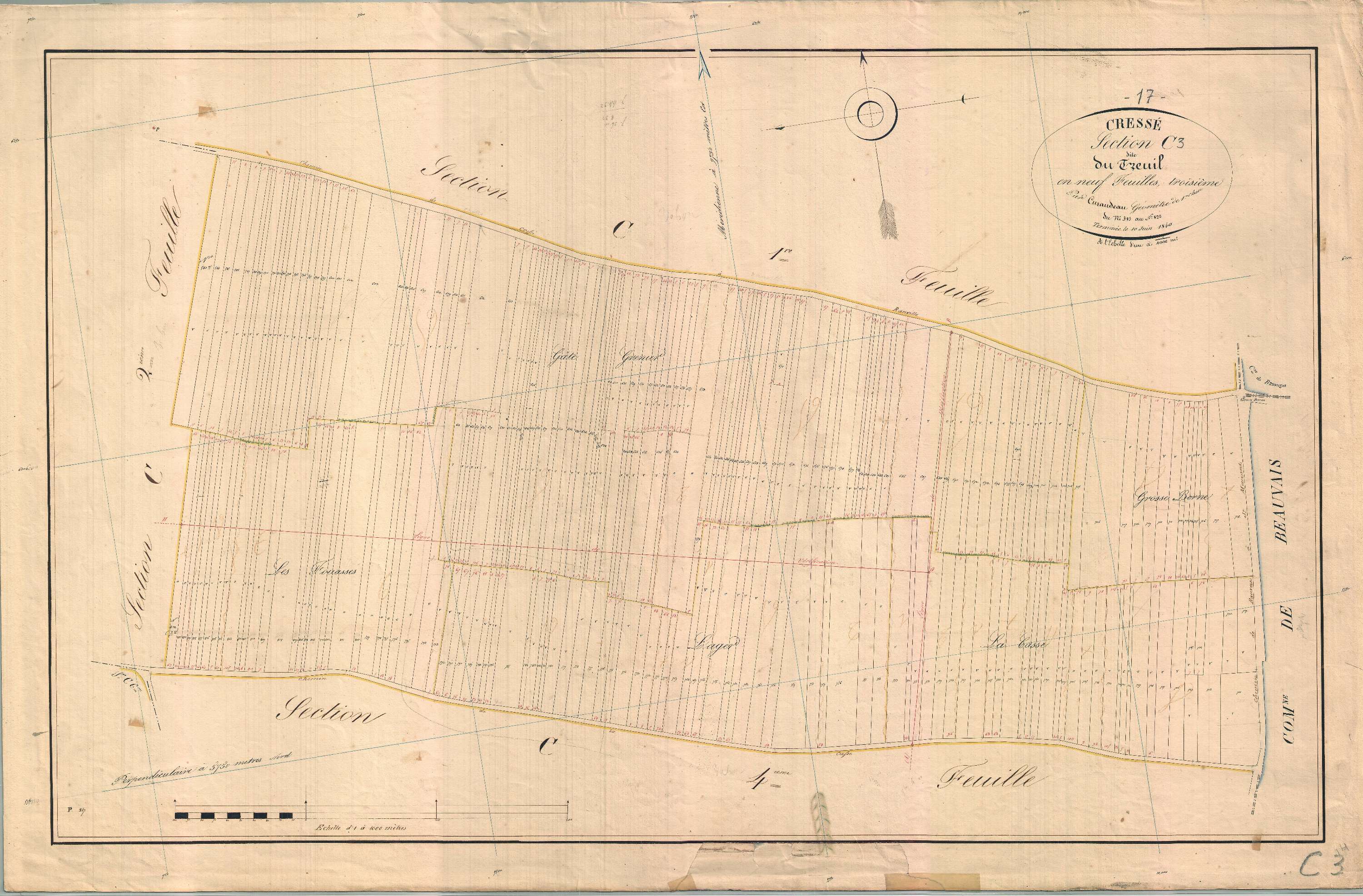 Cressé - Section C3 dite du Treuil.