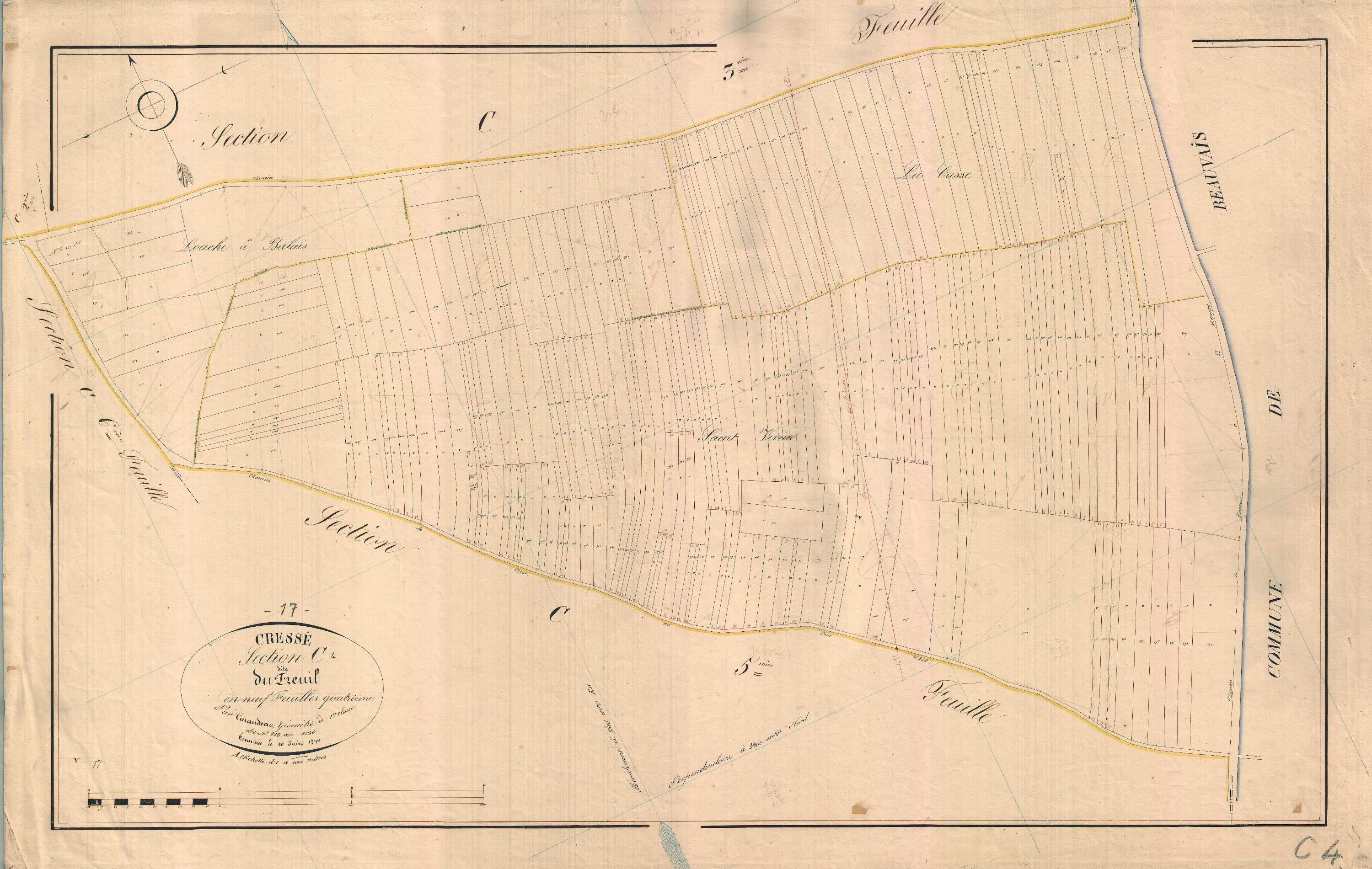 Cressé - Section C4 dite du Treuil.