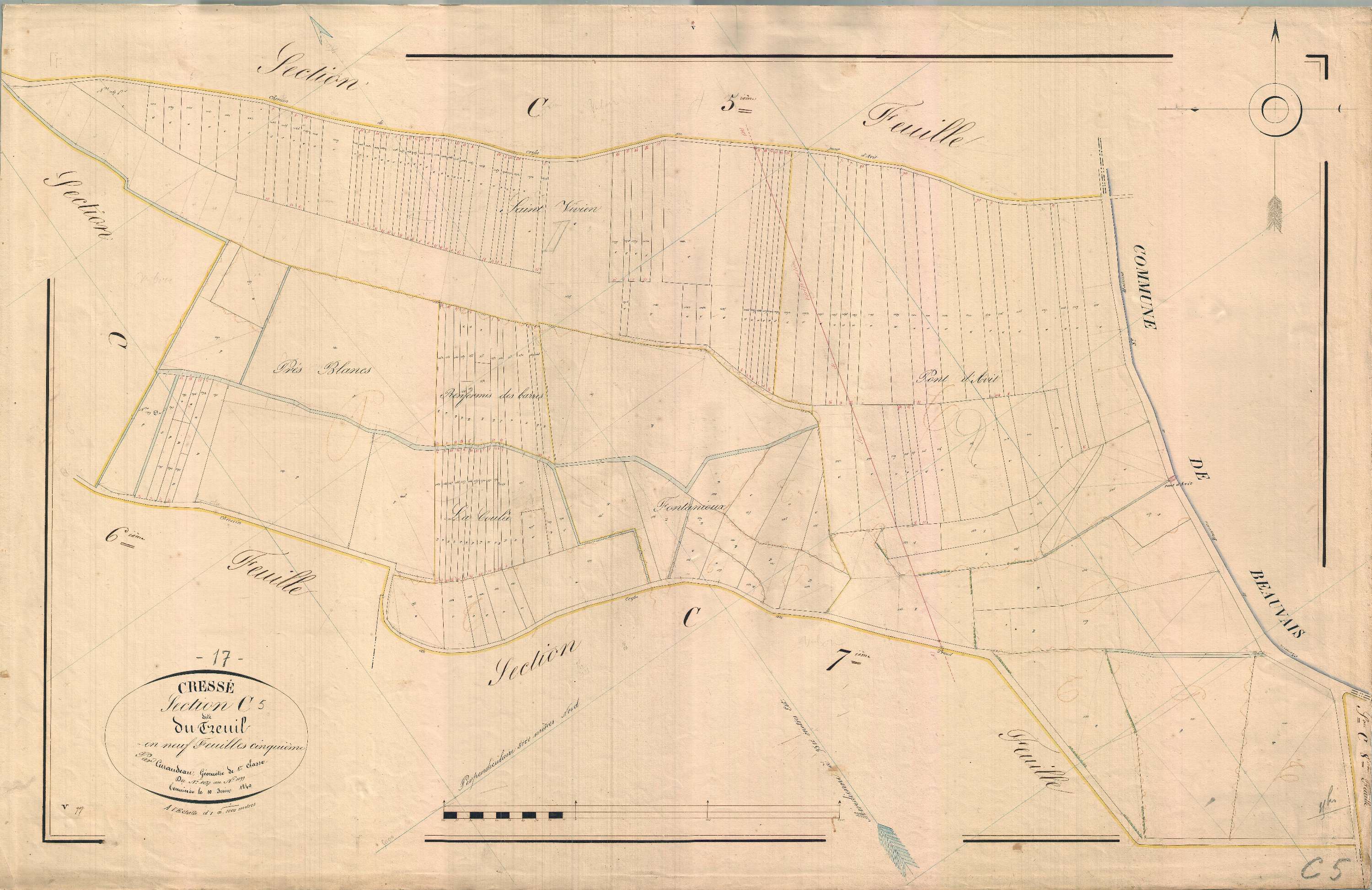Cressé - Section C5 dite du Treuil.