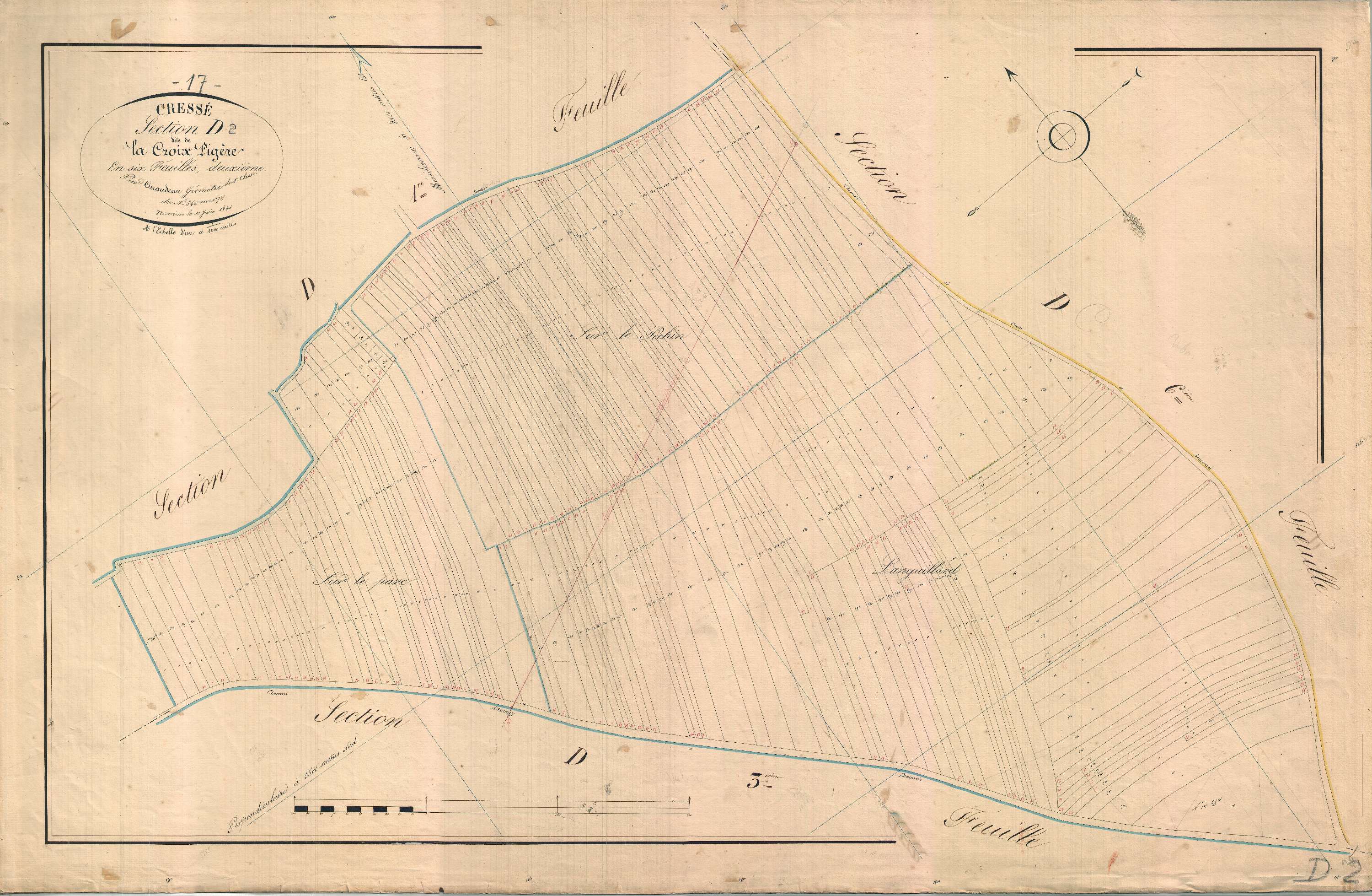 Cressé - Section D2 dite de la Croix Pigère.