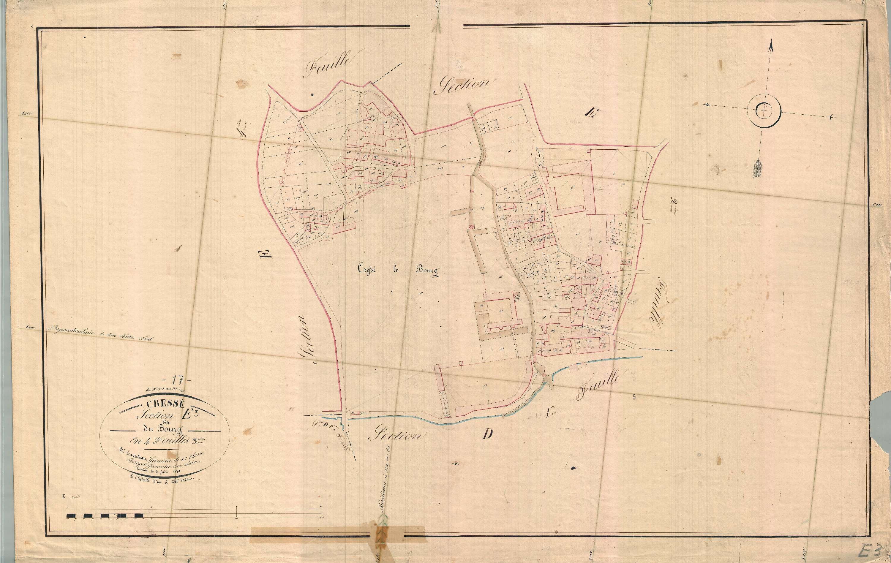 Cressé - Section E3 dite du Bourg.