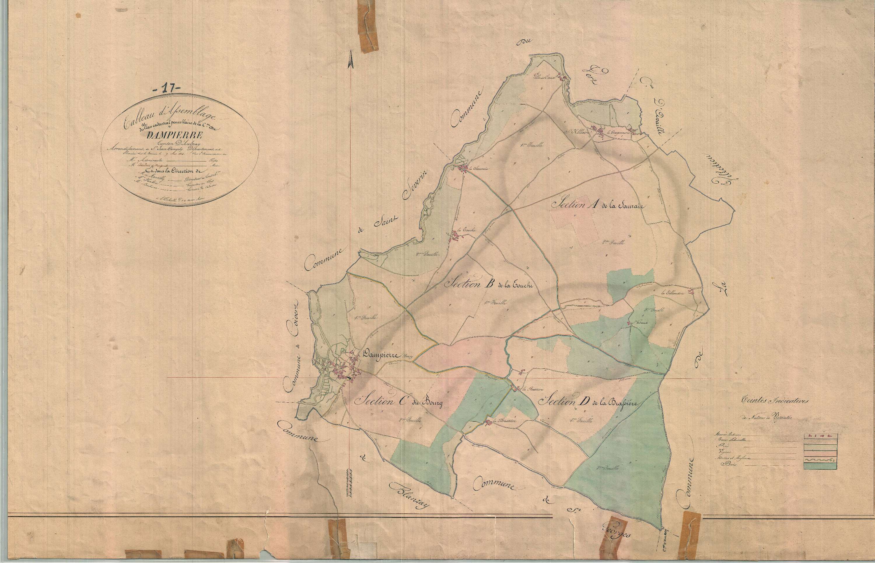 Dampierre-sur-Boutonne - Tableau d'assemblage.