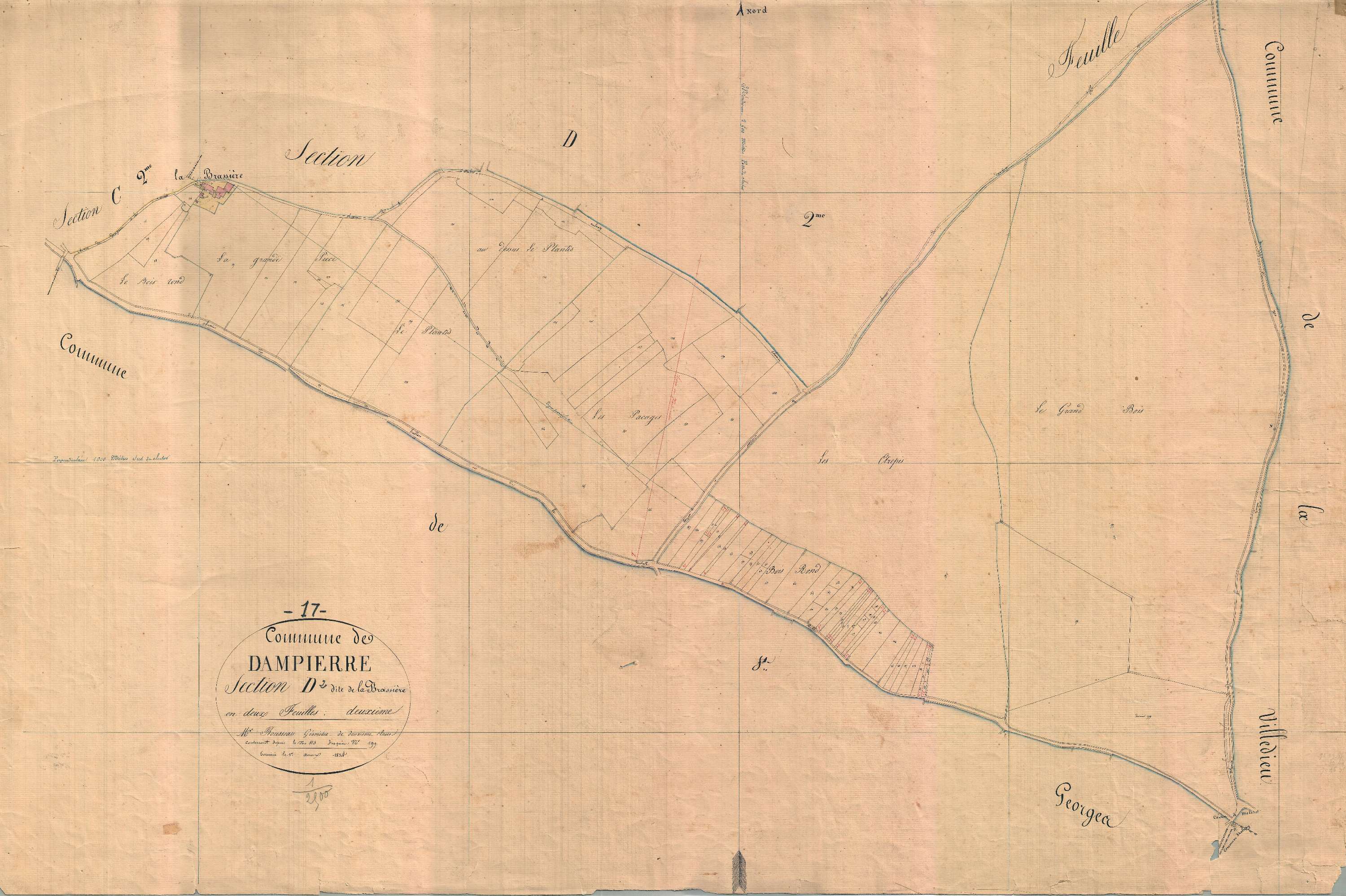 Dampierre-sur-Boutonne - Section D2 dite de la Brassière.