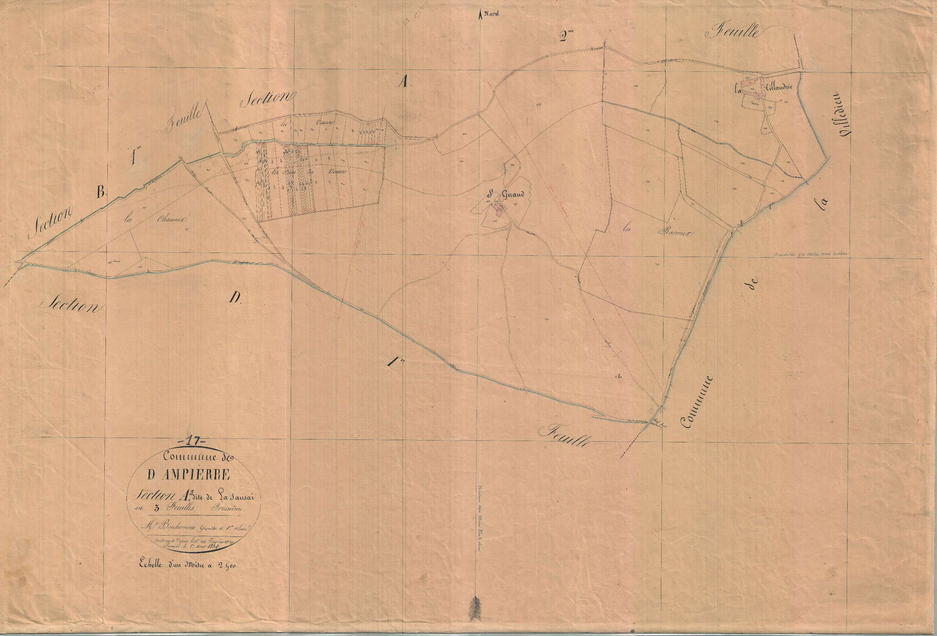 Dampierre-sur-Boutonne - Section A3 dite de la Sauzai.