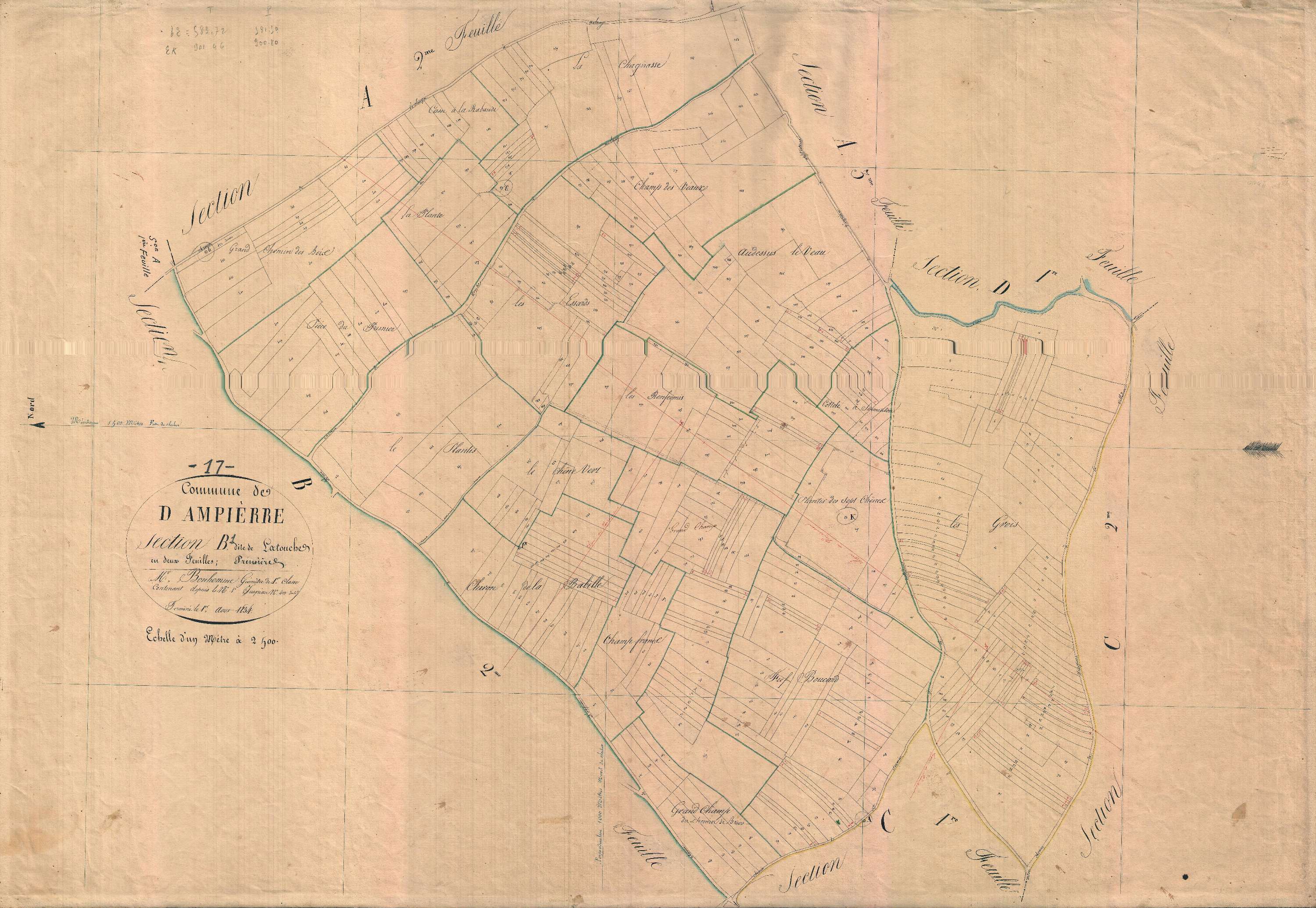 Dampierre-sur-Boutonne - Section B1 dite de la Touche.
