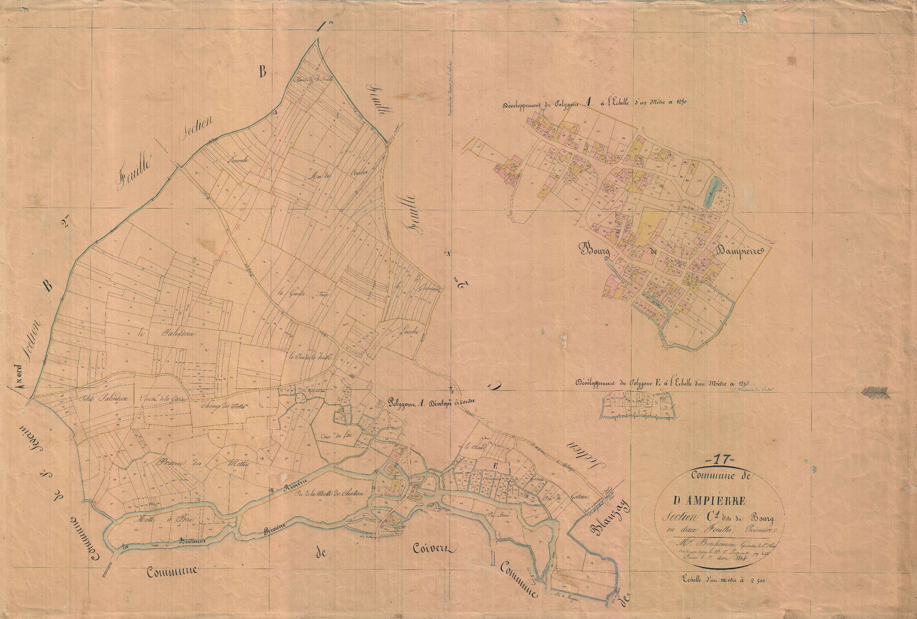 Dampierre-sur-Boutonne - Section C1 dite du Bourg.