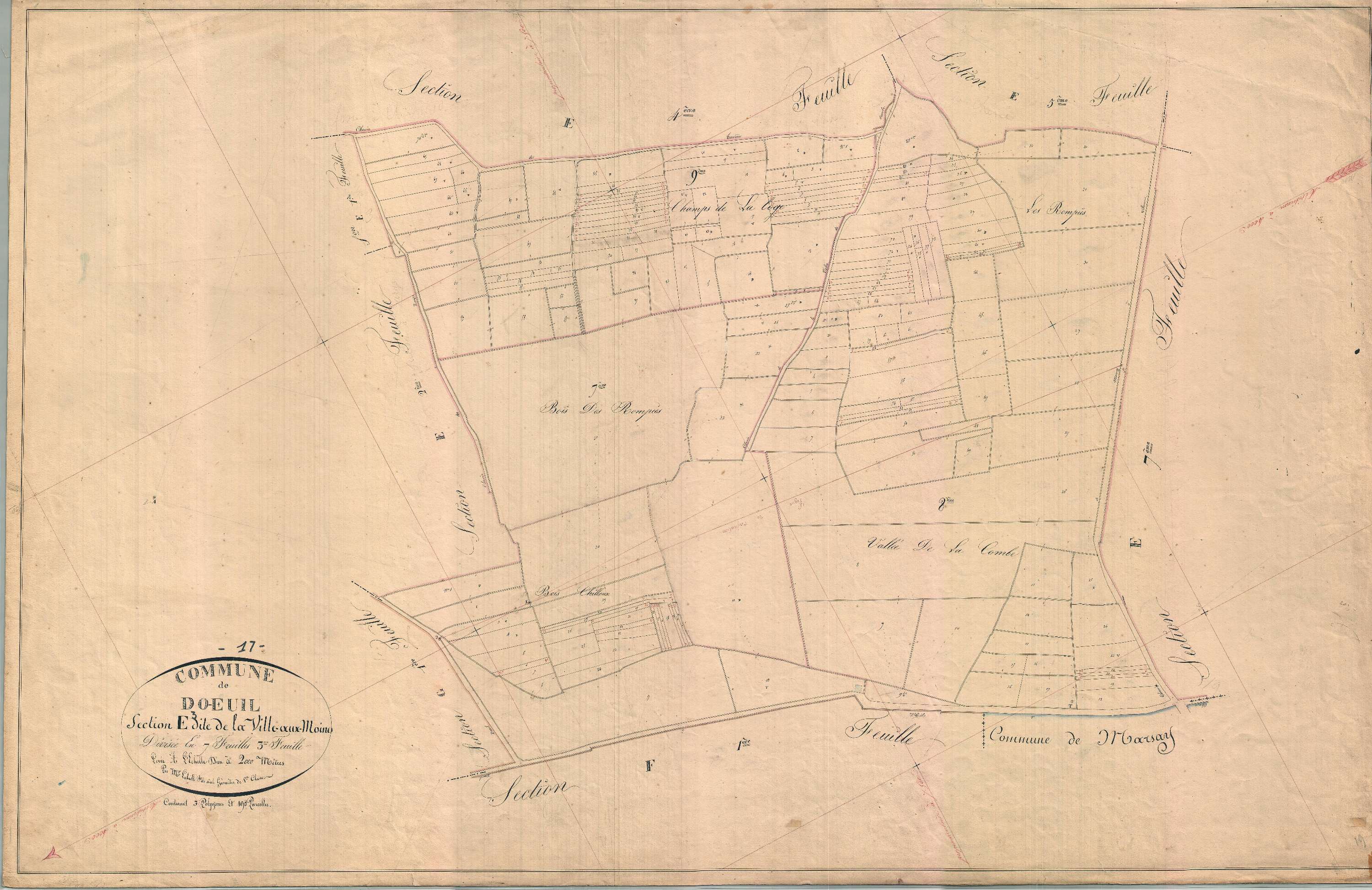 Dœuil-sur-le-Mignon - Section E3 dite de la Ville aux Moines.
