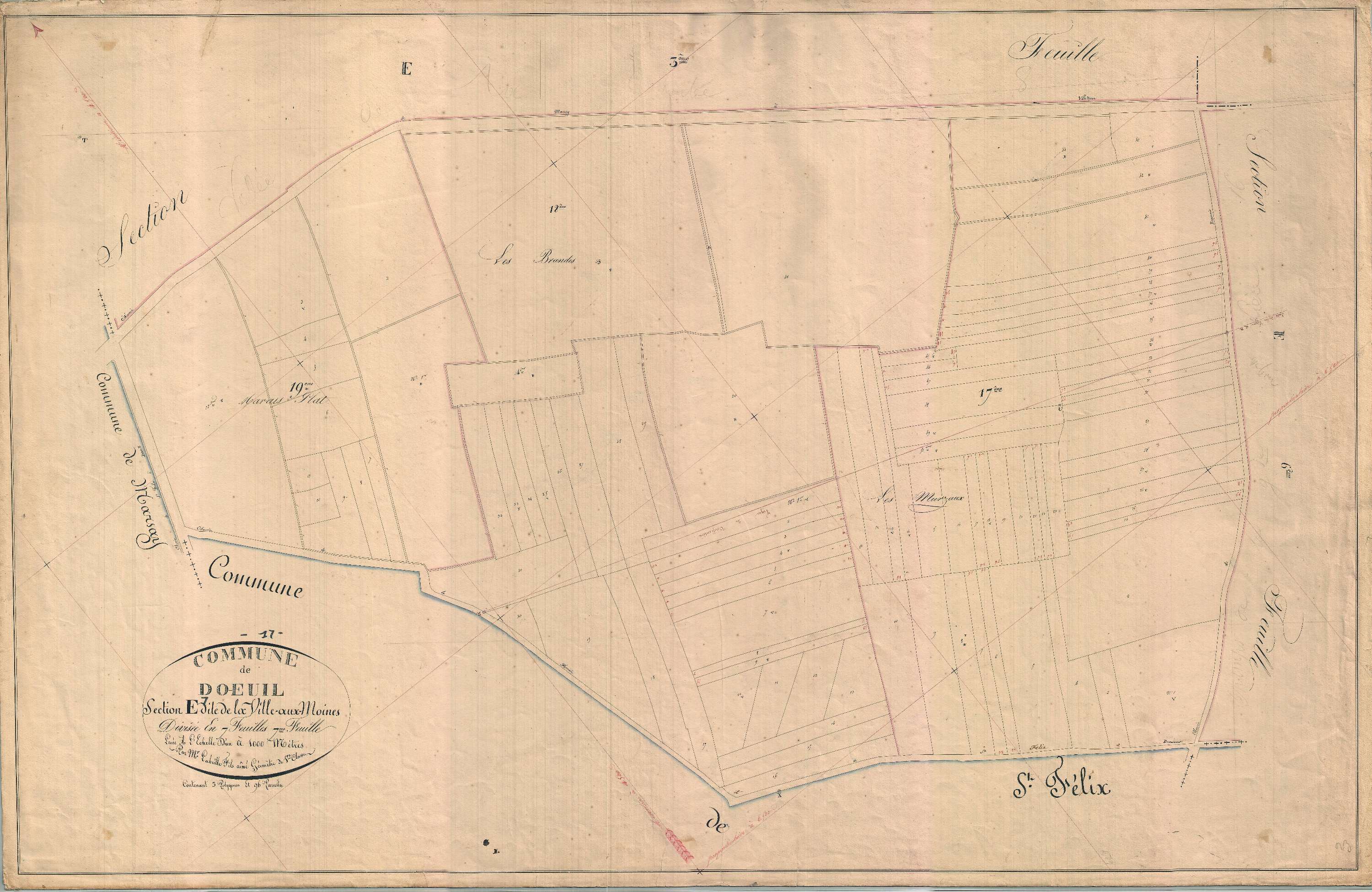 Dœuil-sur-le-Mignon - Section E7 dite de la Ville aux Moines.