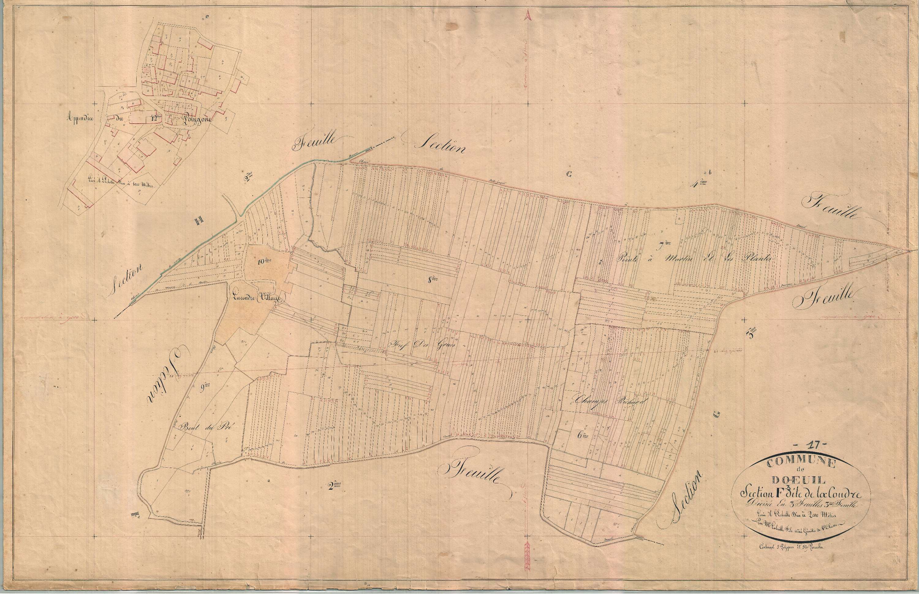 Dœuil-sur-le-Mignon - Section F3 dite de la Coudre.