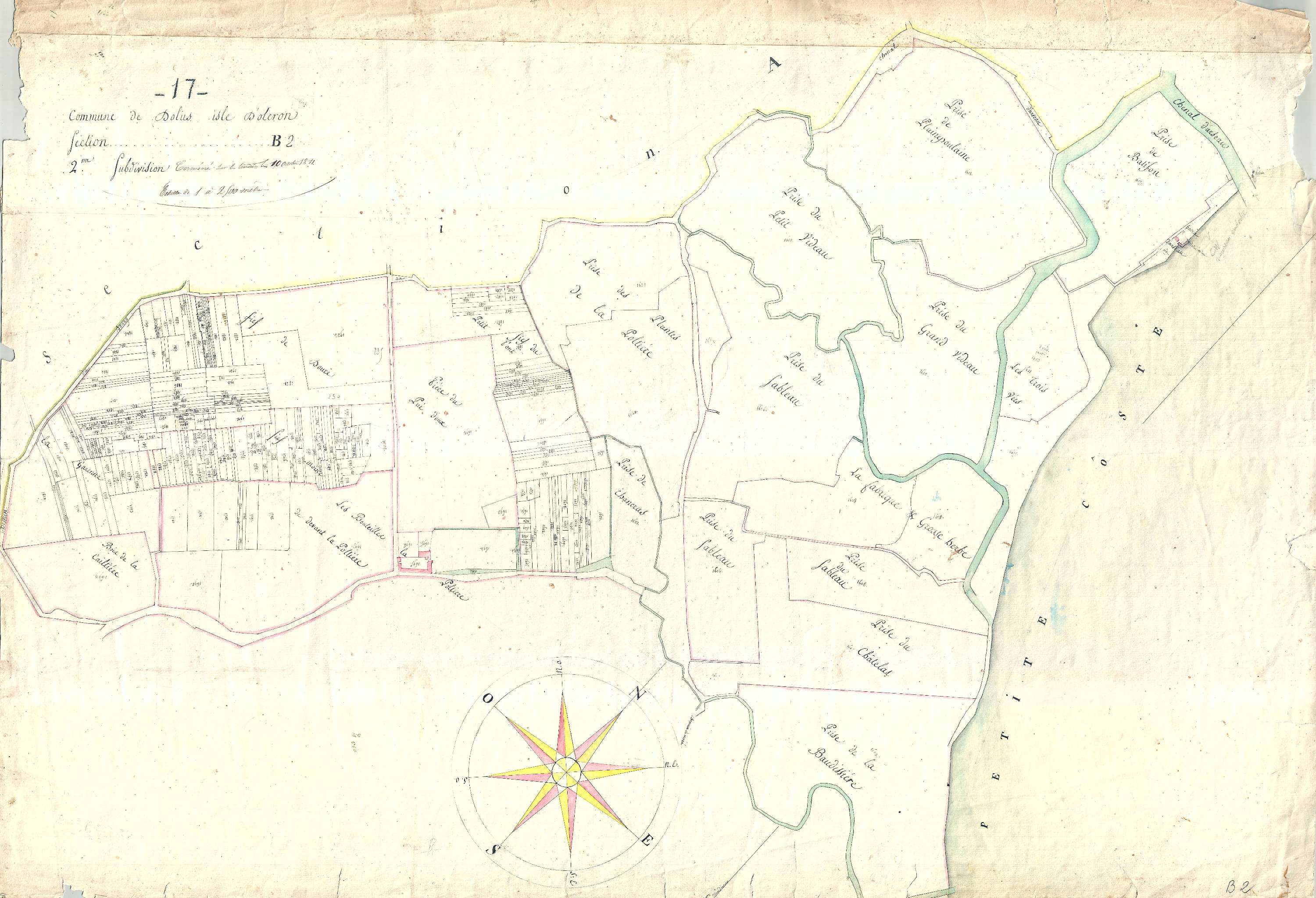 Dolus-d'Oléron - Section B2 dite des Tannes de Batifou.