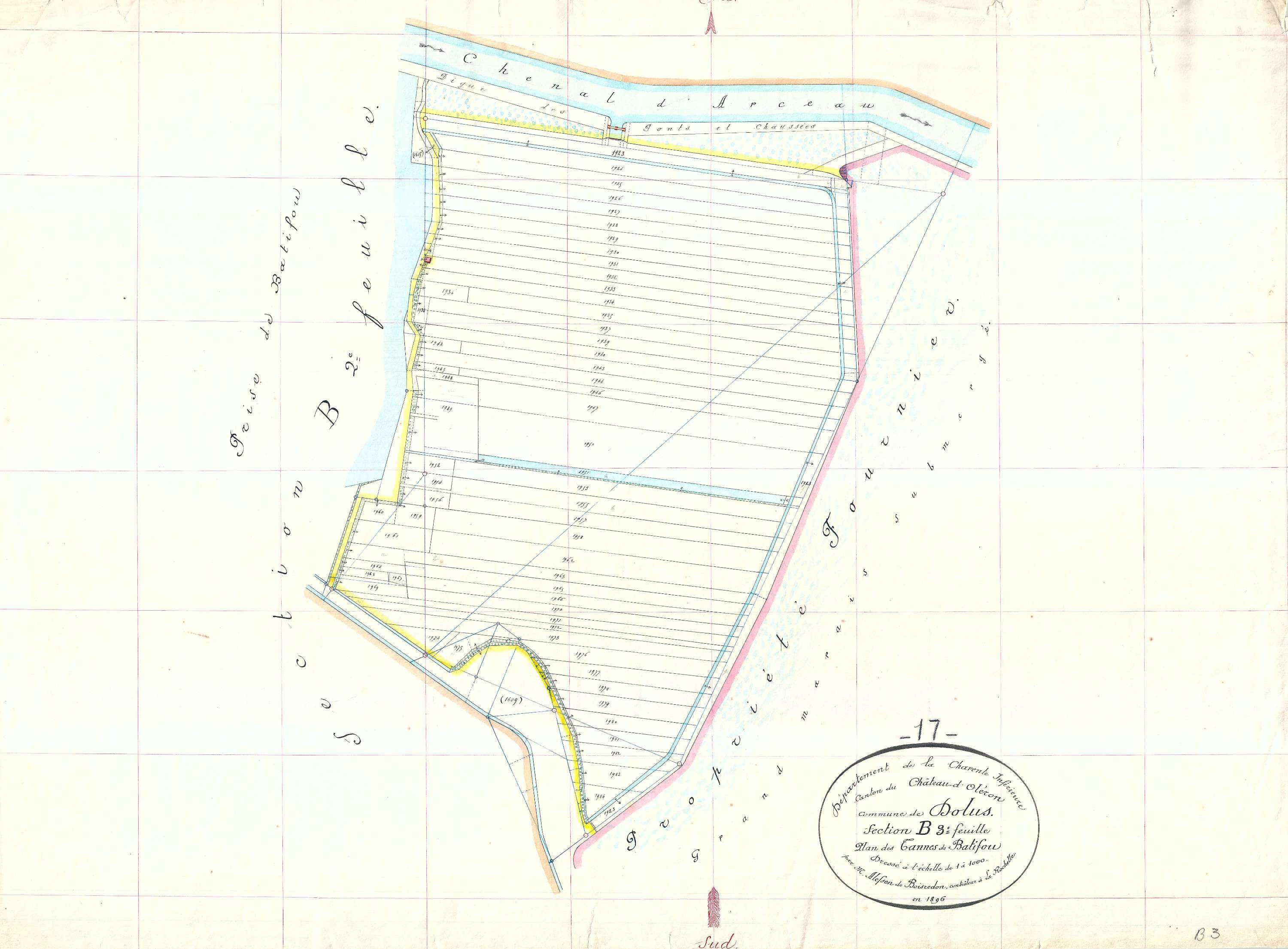 Dolus-d'Oléron - Section B3 dite des Tannes de Batifou.