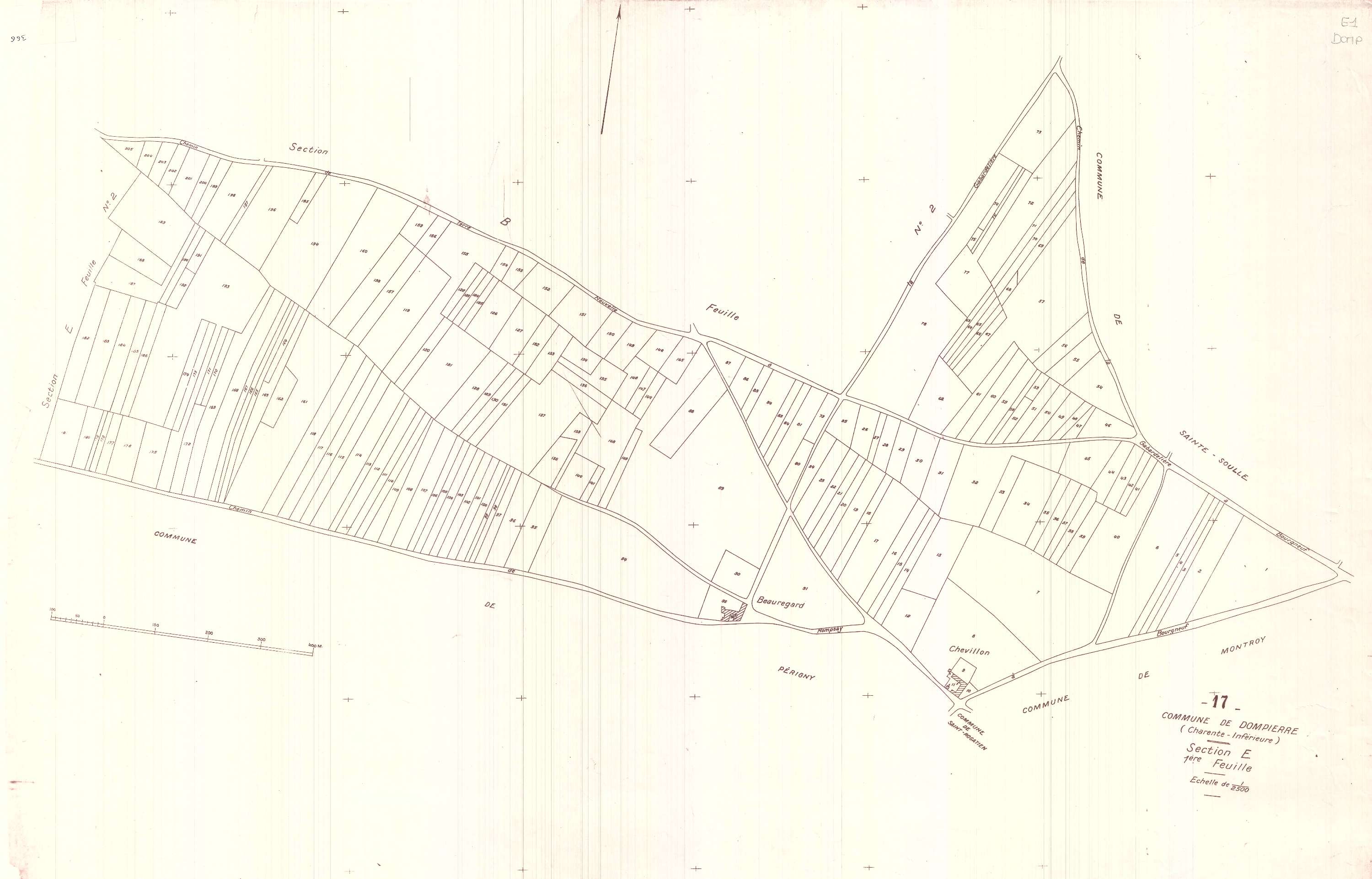 Dompierre-sur-Mer - Section E1 (sans nom). [document en mauvais état]