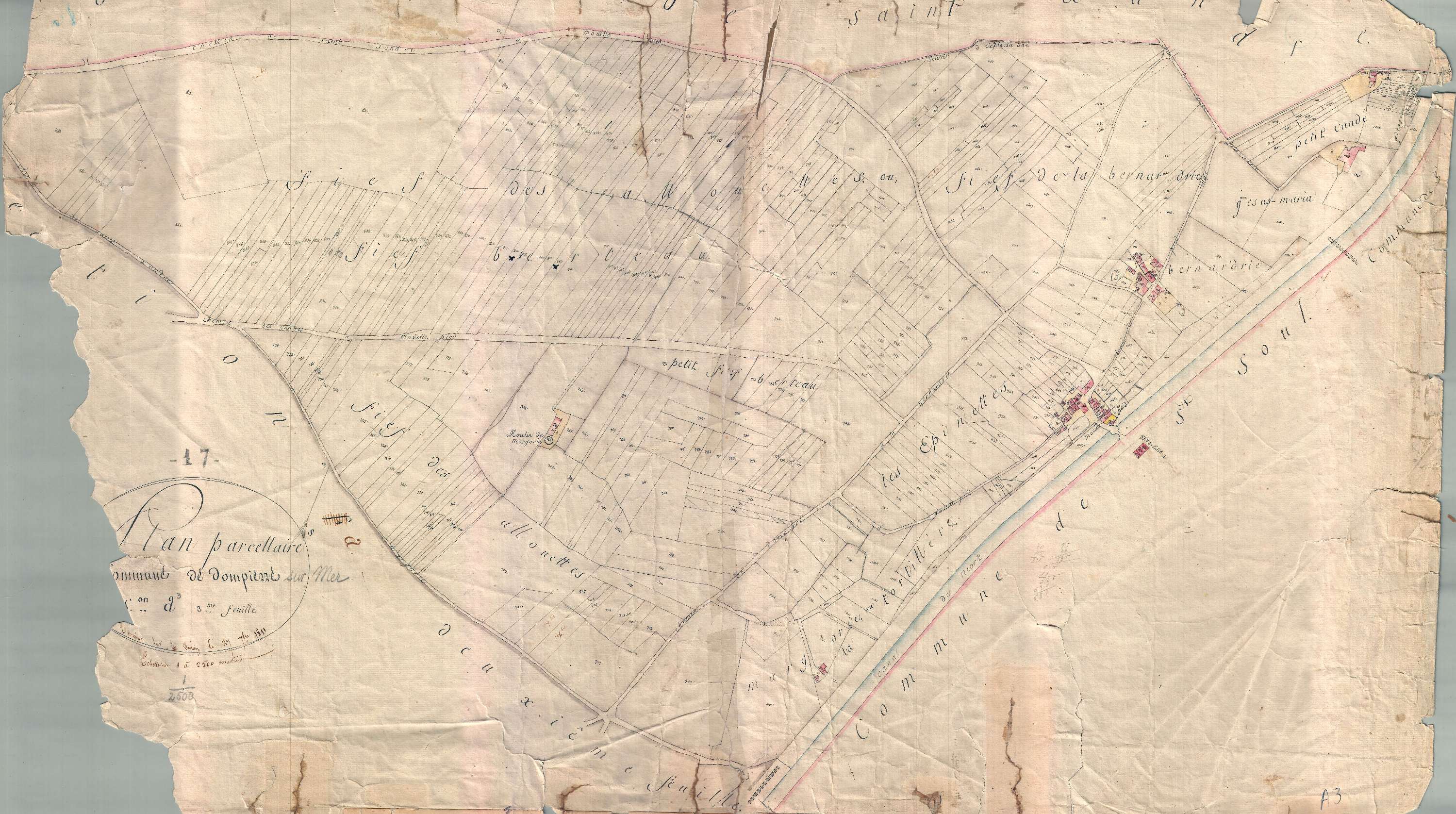 Dompierre-sur-Mer - Section A3 (sans nom). [document en mauvais état]