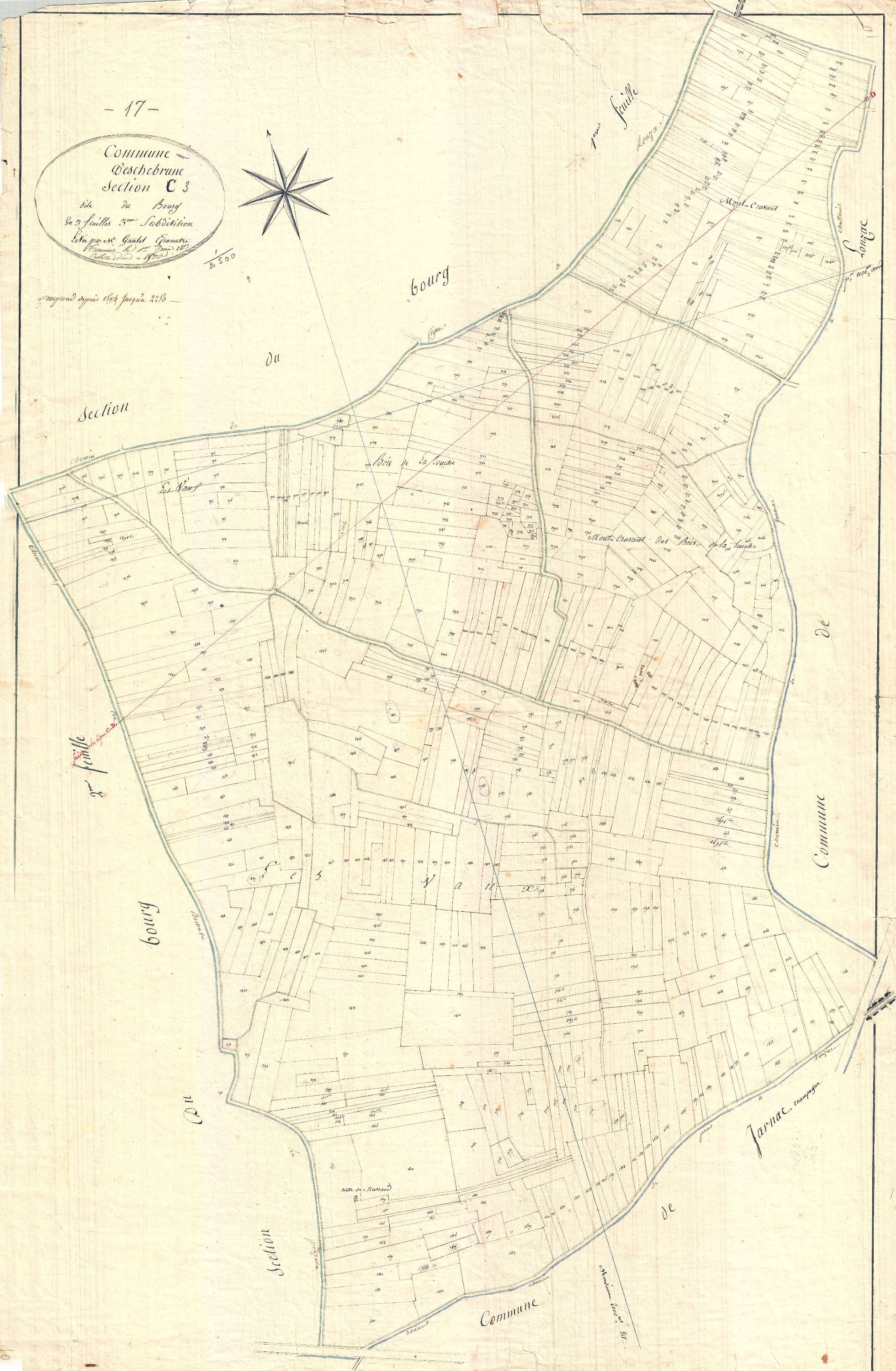 Échebrune - Section C3 dite du Bourg.