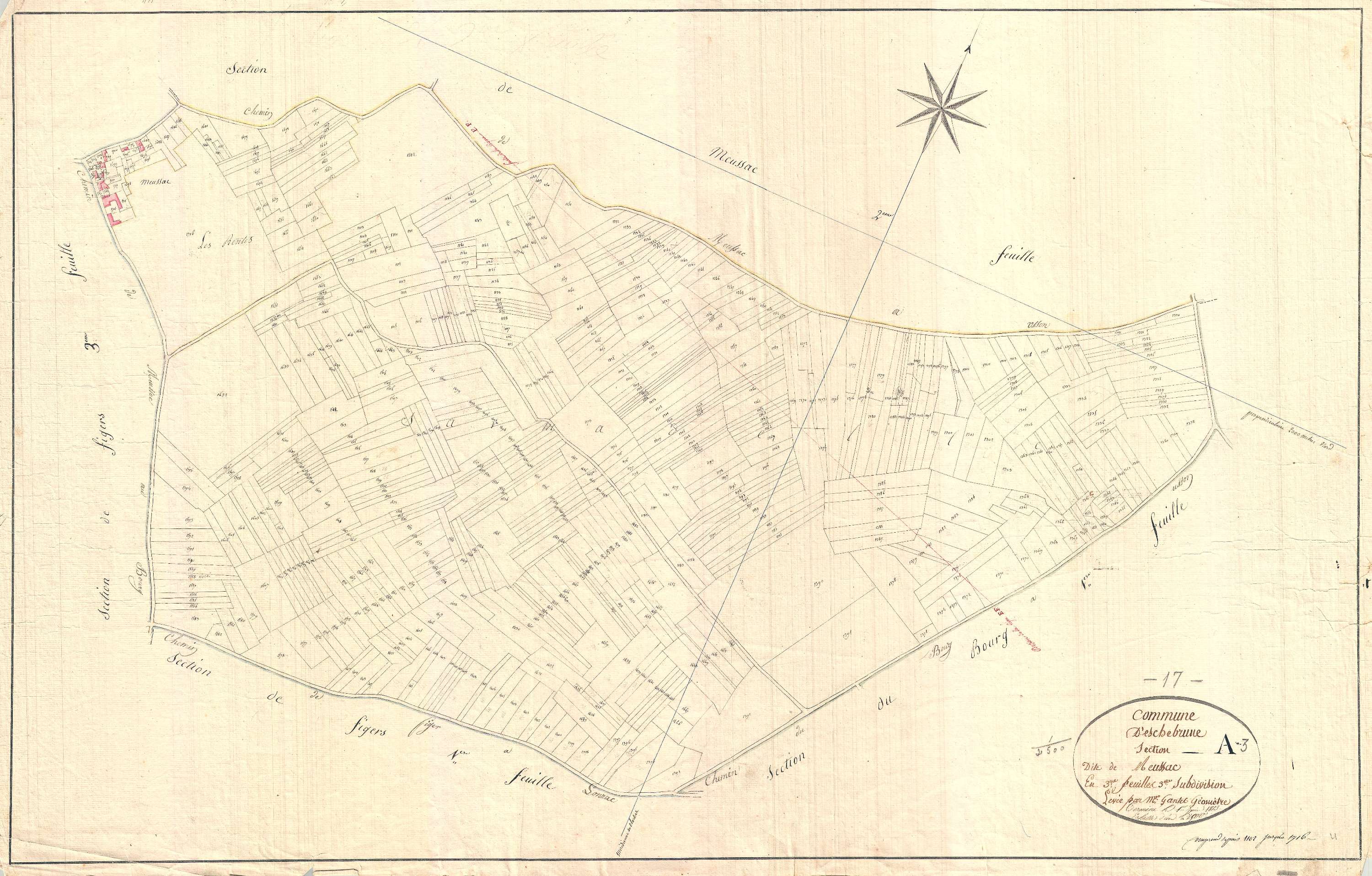 Échebrune - Section A3 dite de Meursac.