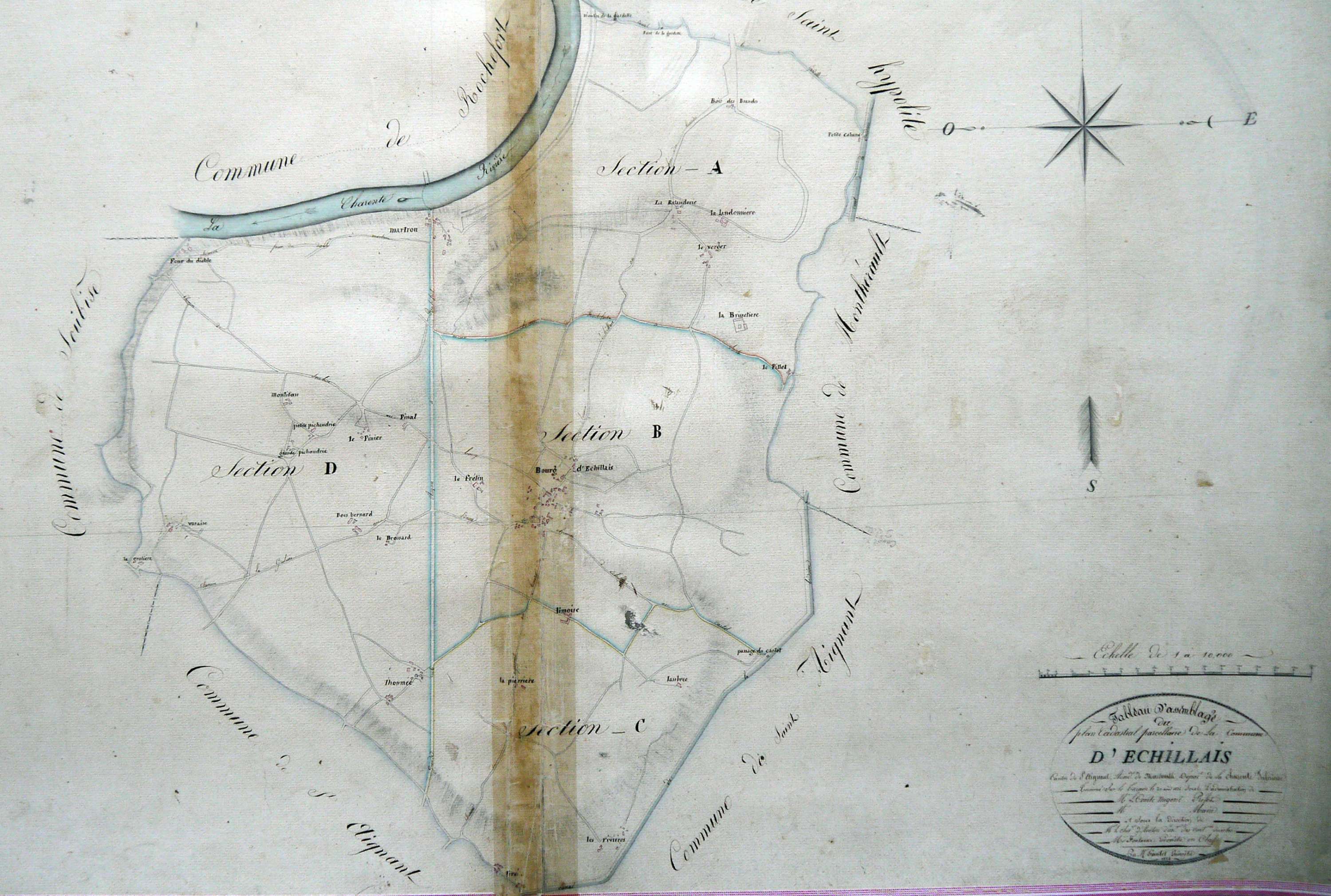 Échillais - Tableau d'assemblage.