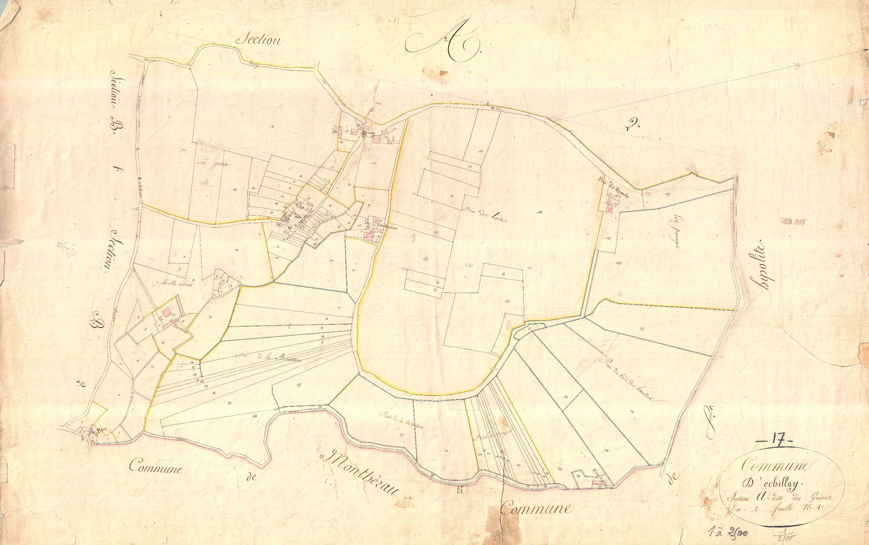 Échillais - Section A1 dite des Gréves.