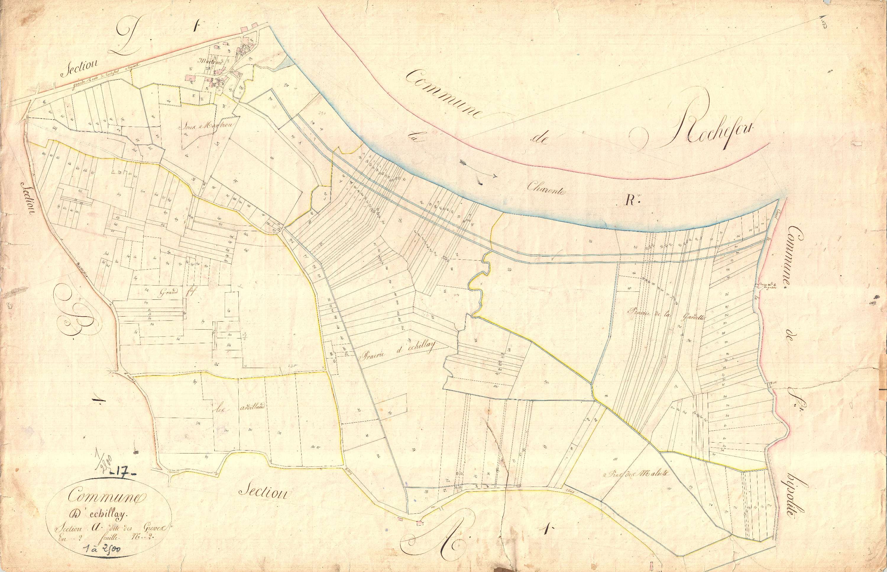 Échillais - Section A2 dite des Gréves.