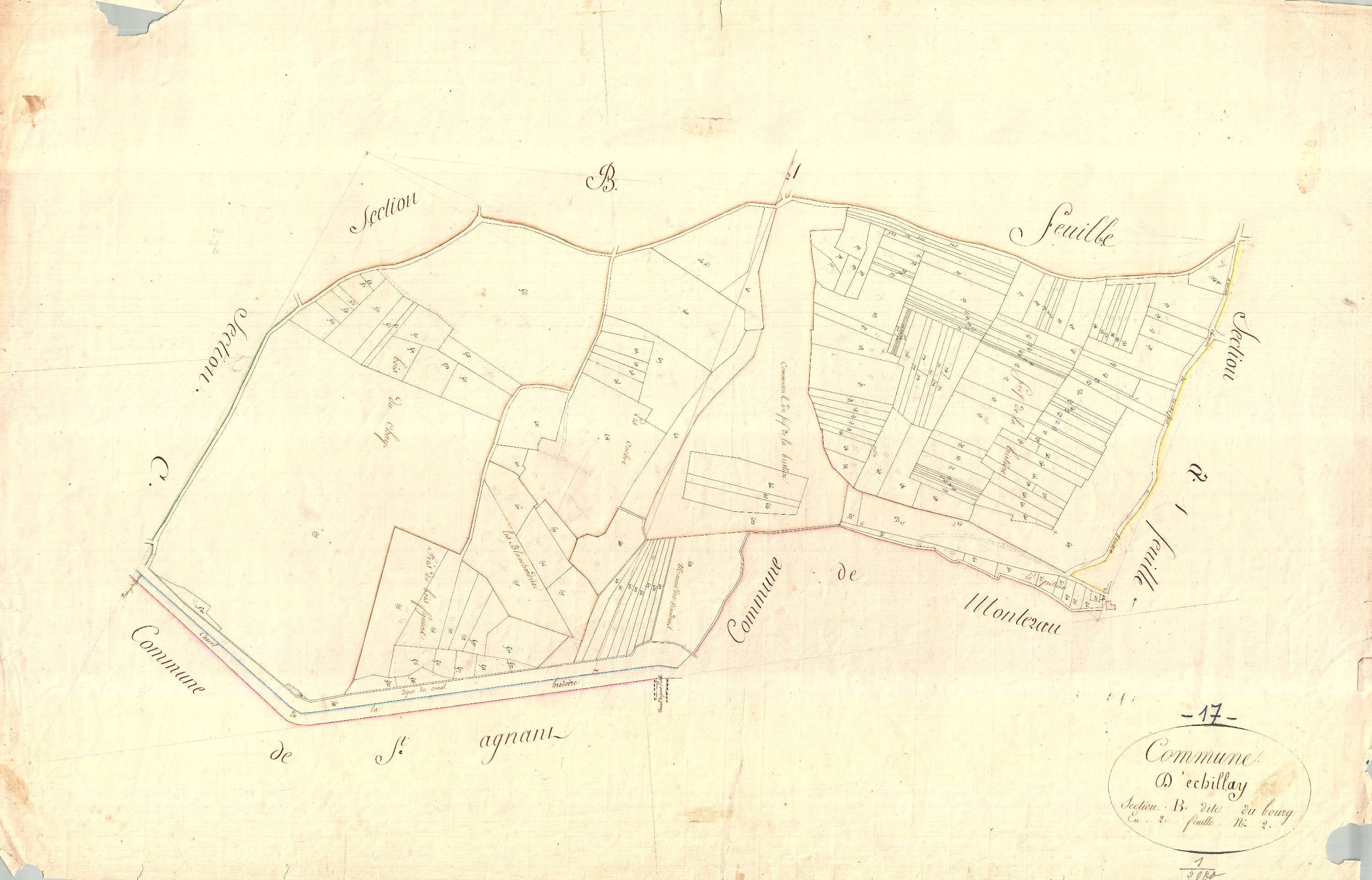 Échillais - Section B2 dite du Bourg.