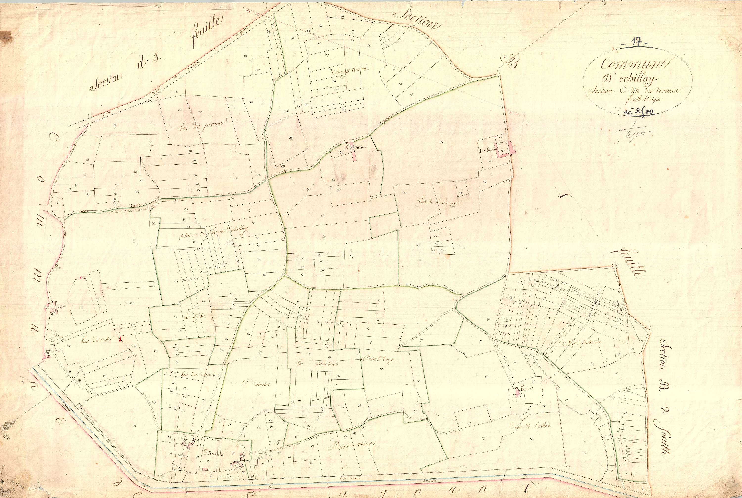Échillais - Section C dite des Rivières.