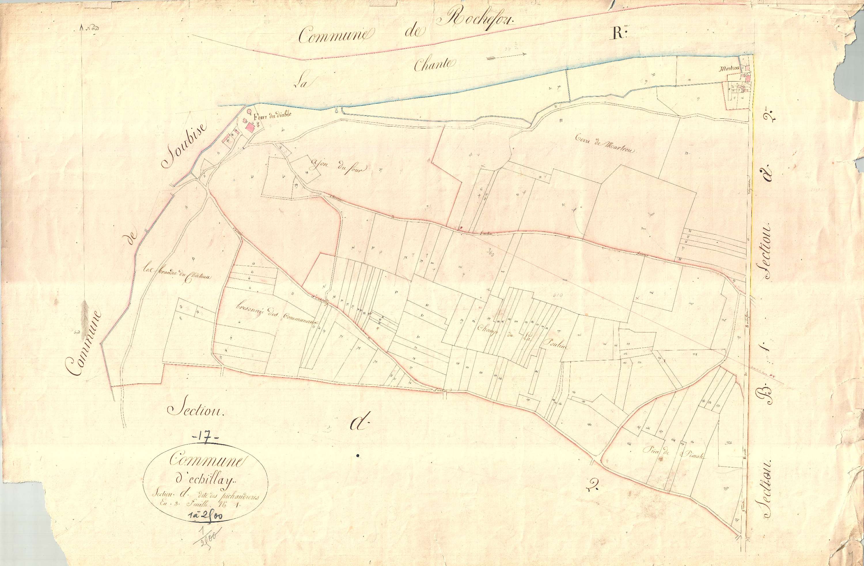Échillais - Section D1 dite des Pichaudières.