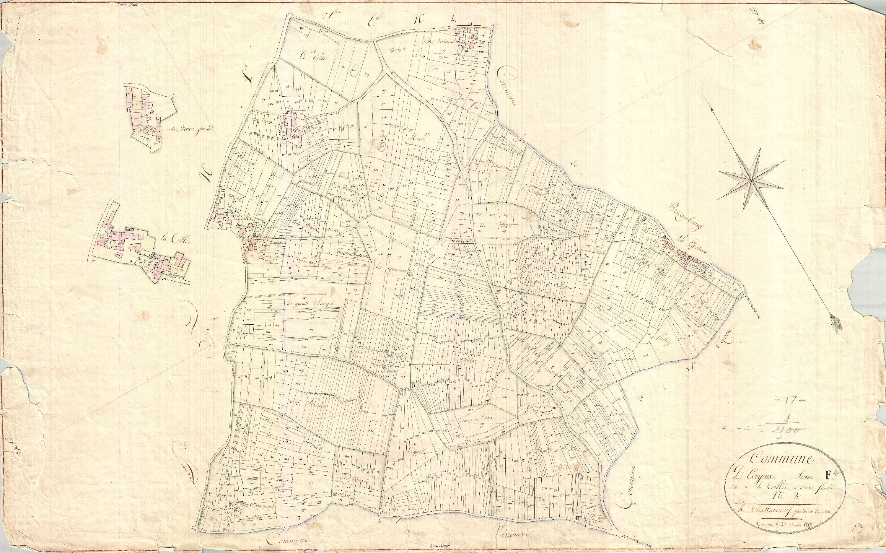 Écoyeux - Section F2 dite de la Tillée.