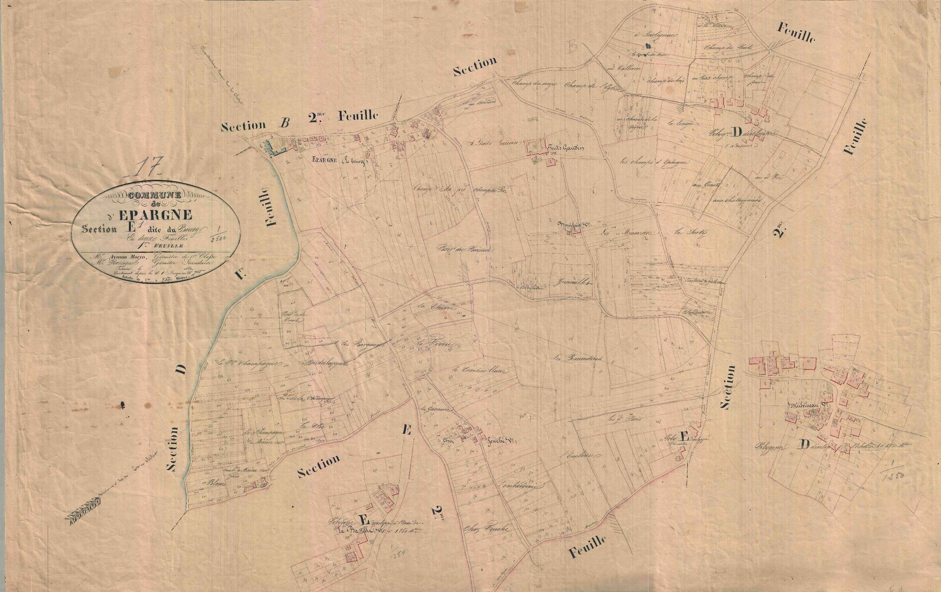Épargnes - Section E1 dite du Bourg.
