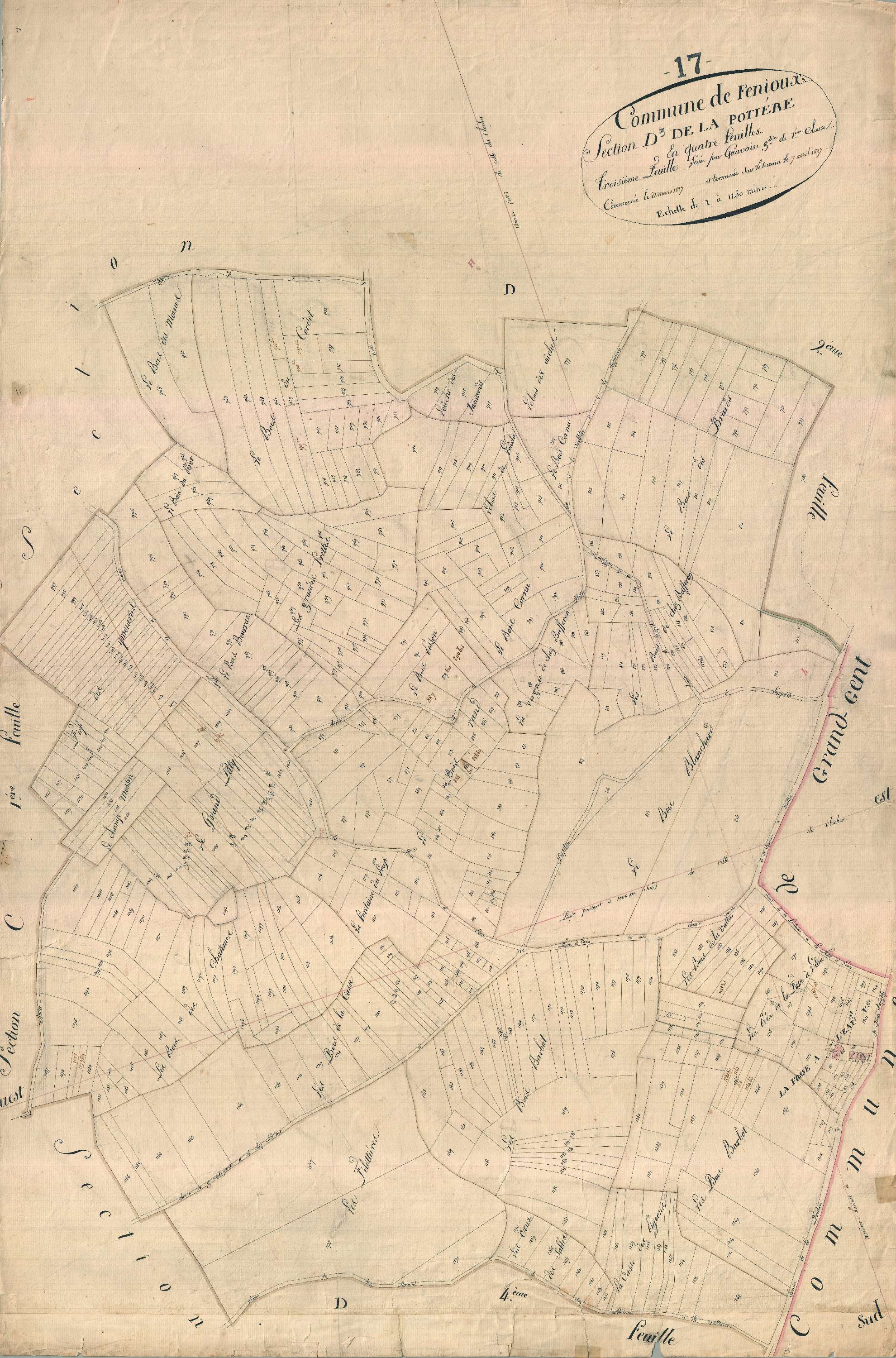 Fenioux - Section D3 dite de la Potière.