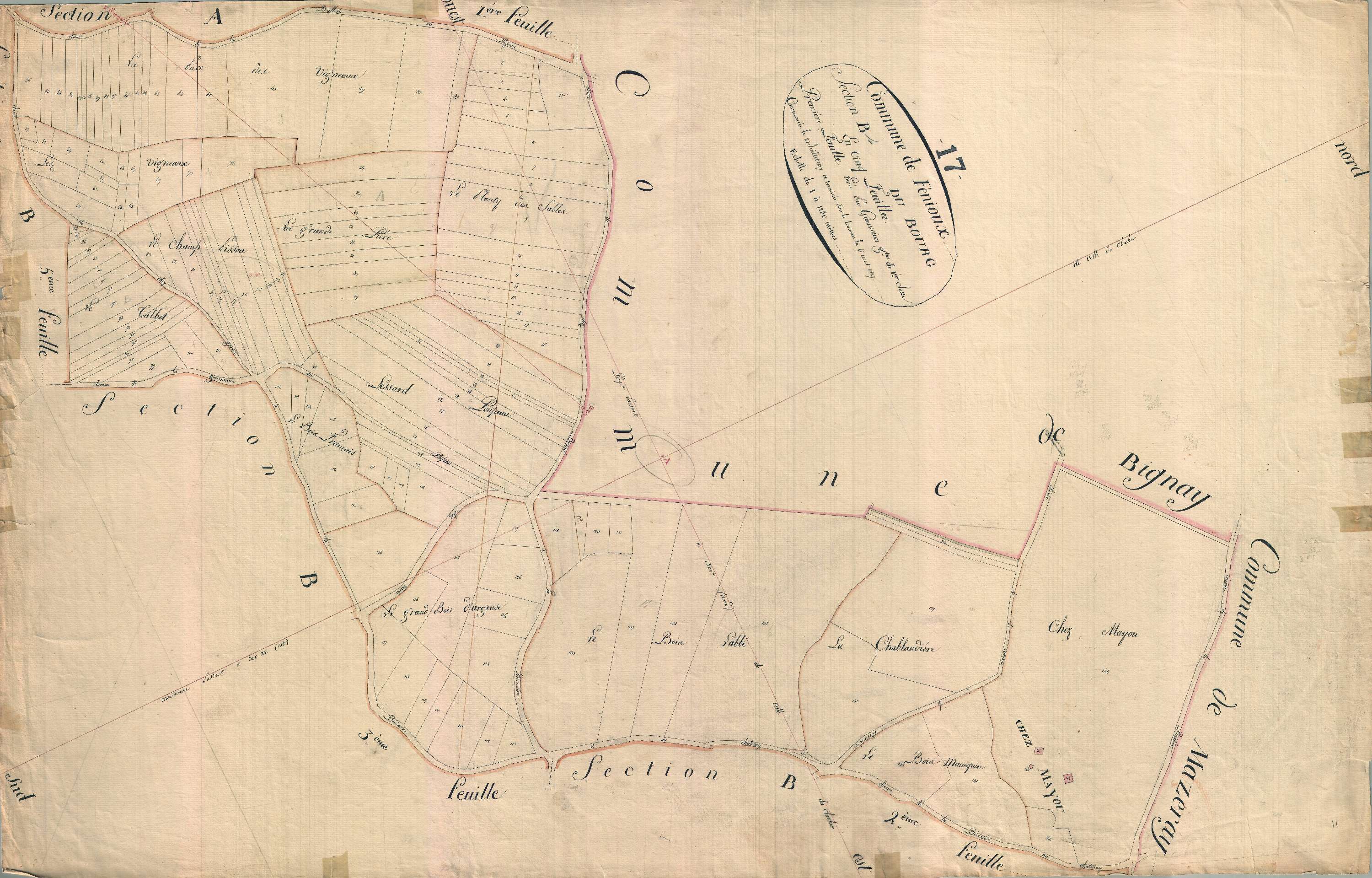 Fenioux - Section B1 dite du Bourg.