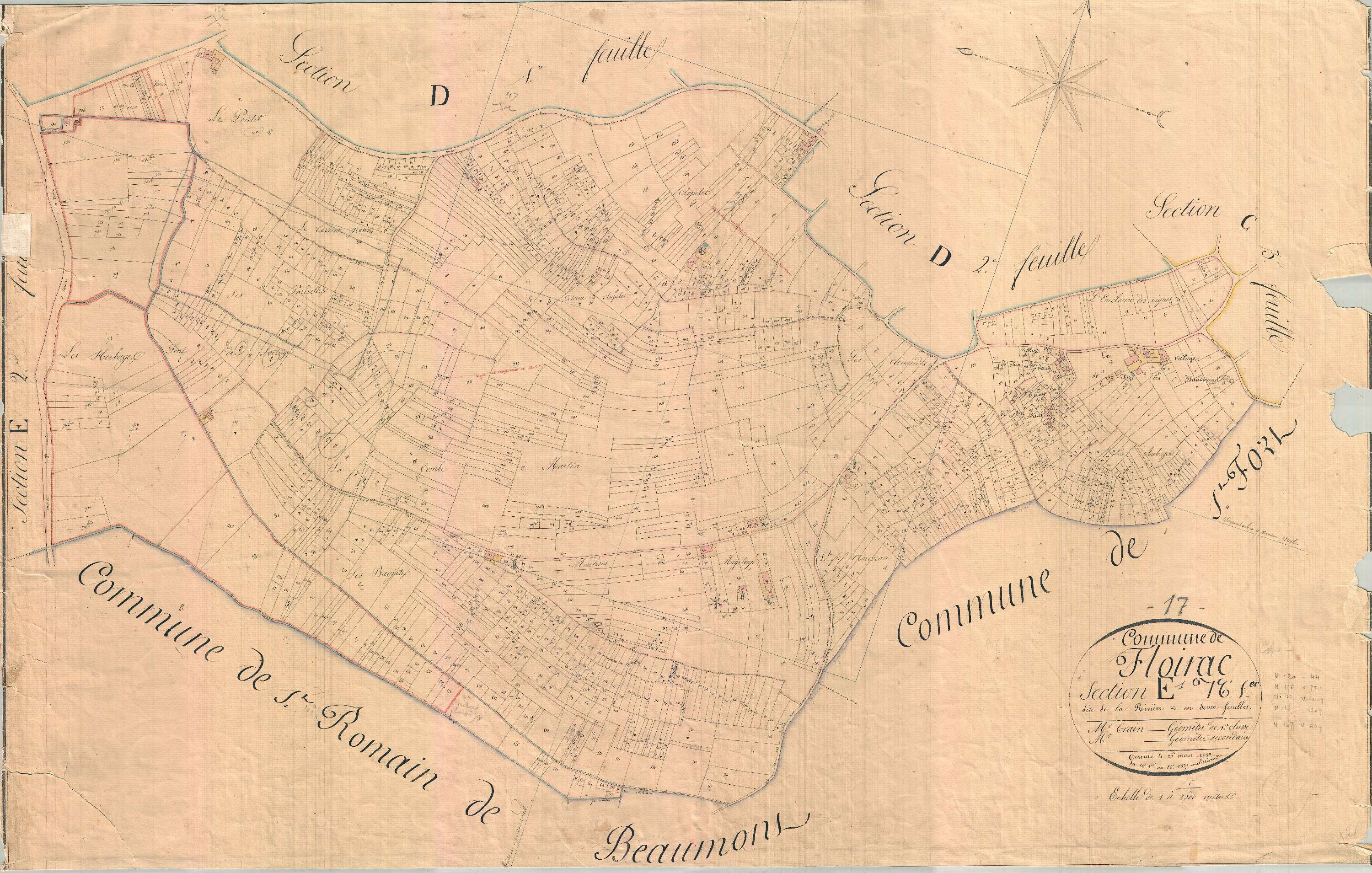 Floirac - Section E1 dite de la Rivière.