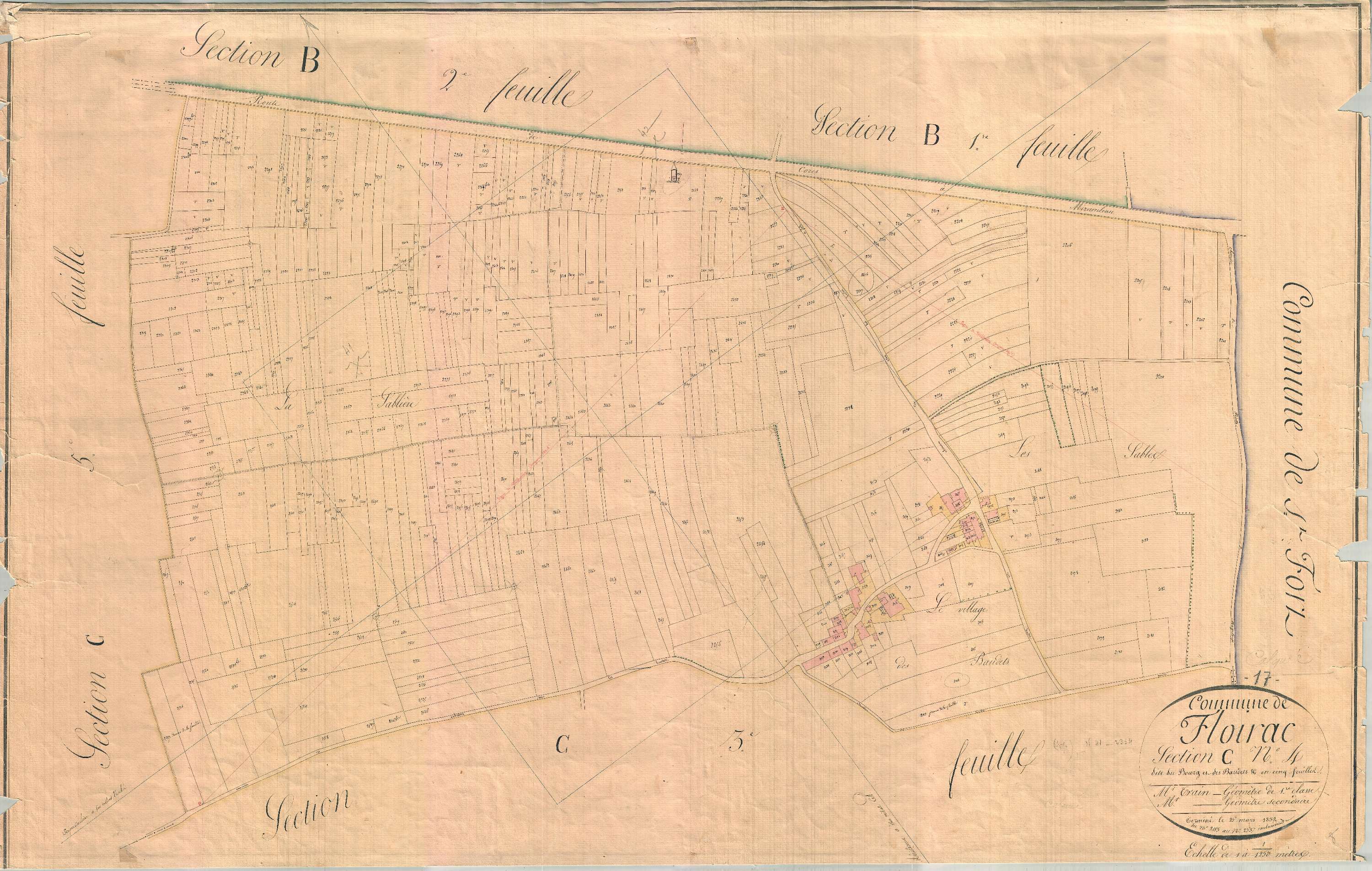 Floirac - Section C4 dite du Bourg et des Baudets.