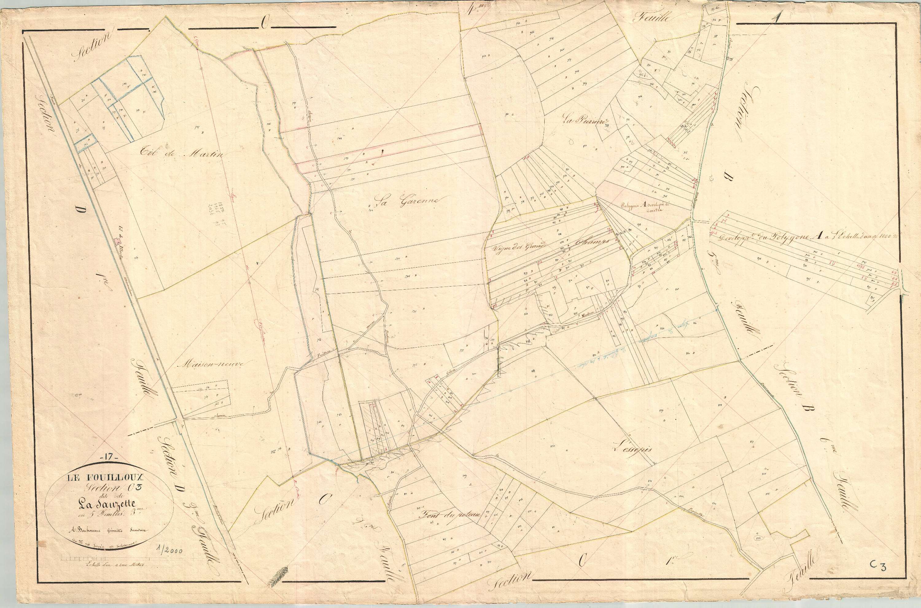 Le Fouilloux - Section C3 dite de Sauzette.
