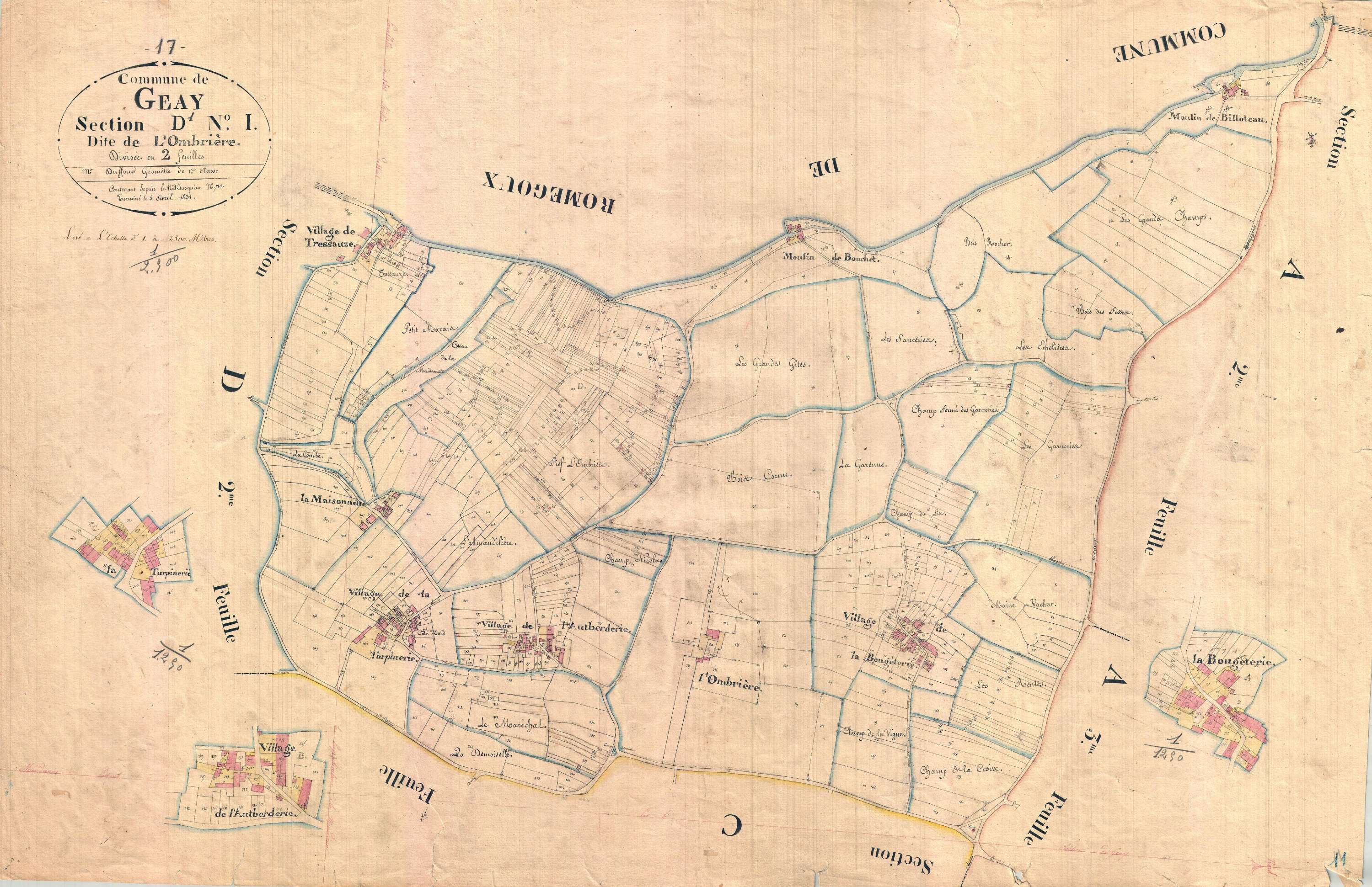 Geay - Section D1 dite de l'Ombrière.