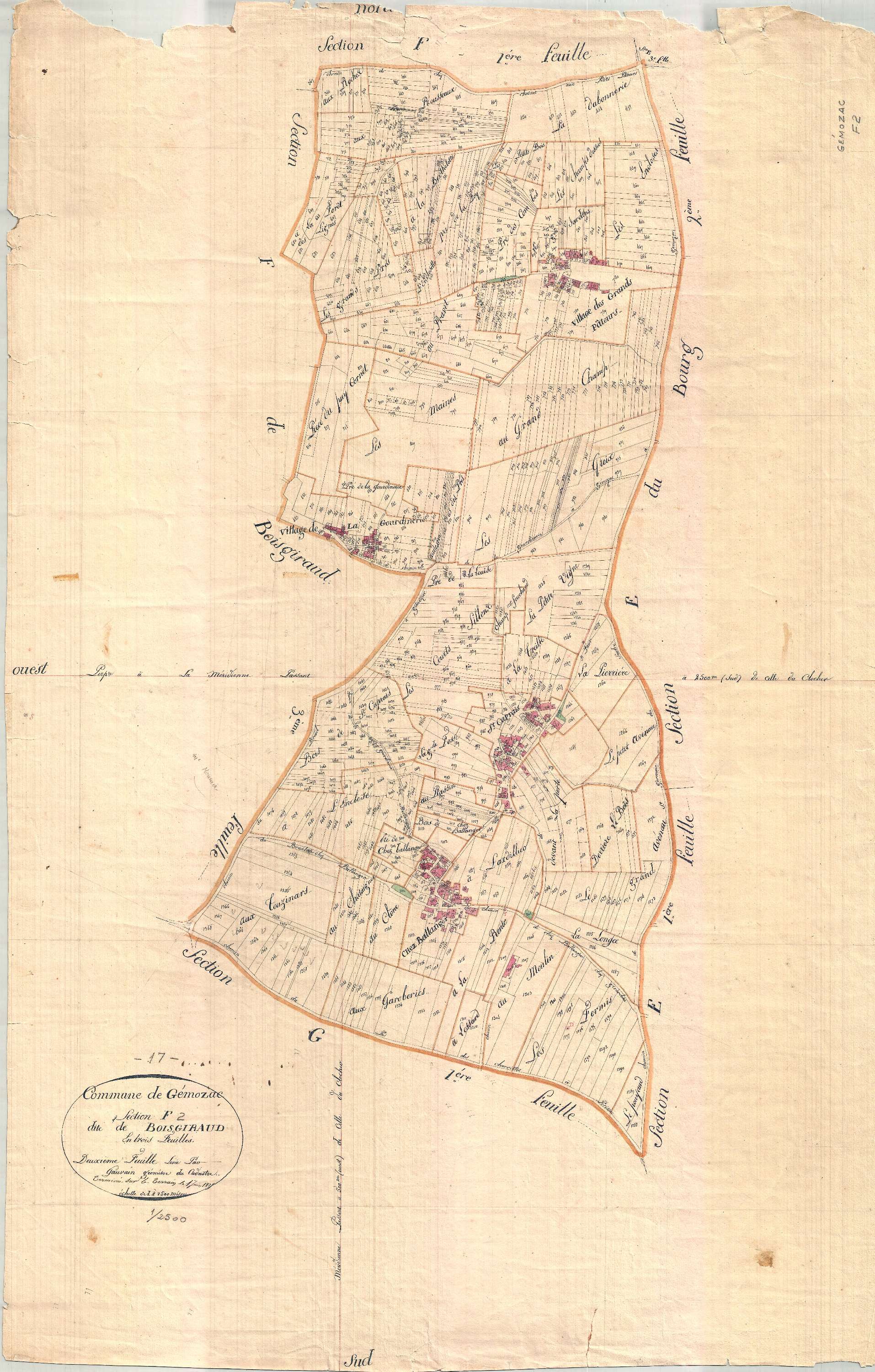 Gémozac - Section F2 dite du Bois Giraud.