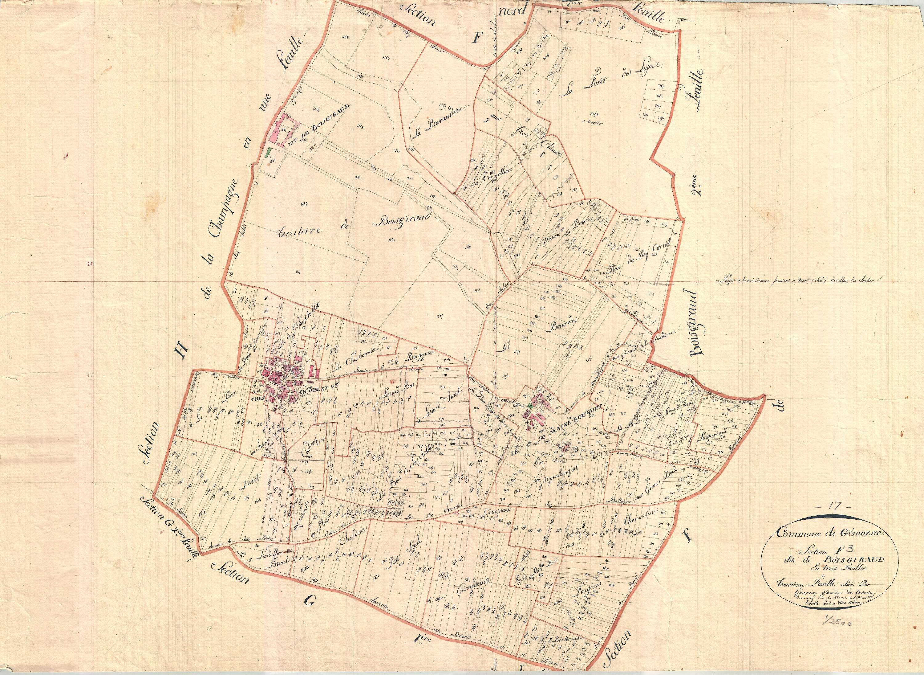 Gémozac - Section F3 dite du Bois Giraud.
