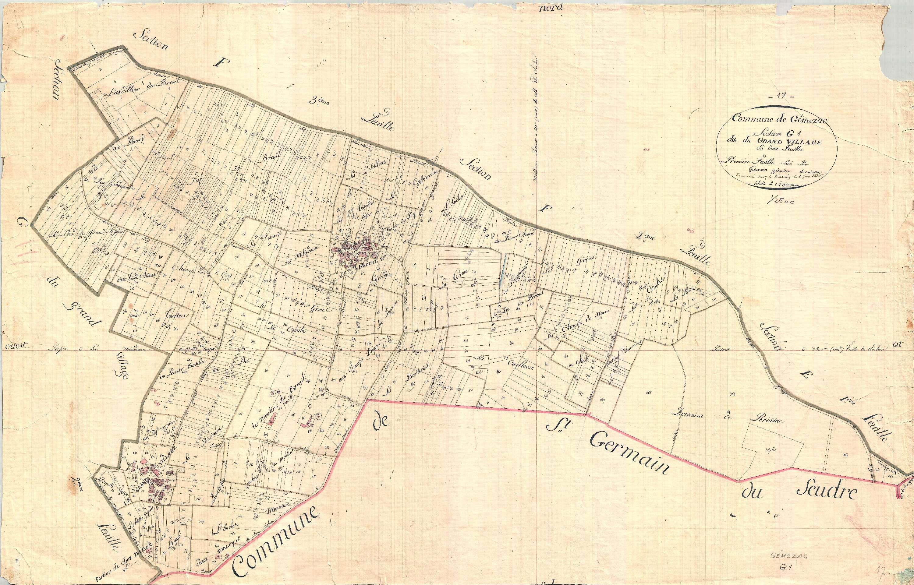 Gémozac - Section G1 dite de Grand Village.
