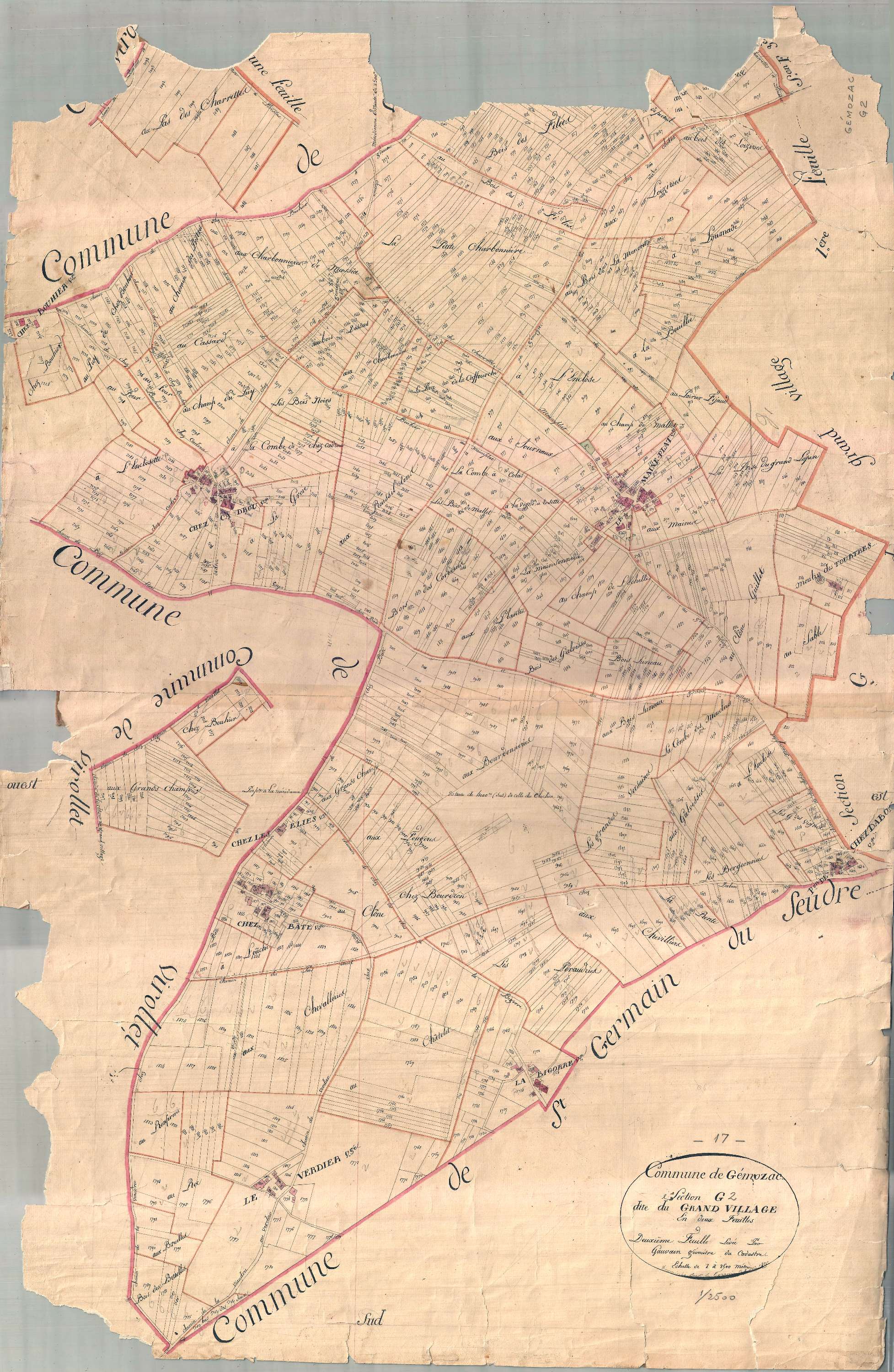 Gémozac - Section G2 dite de Grand Village.
