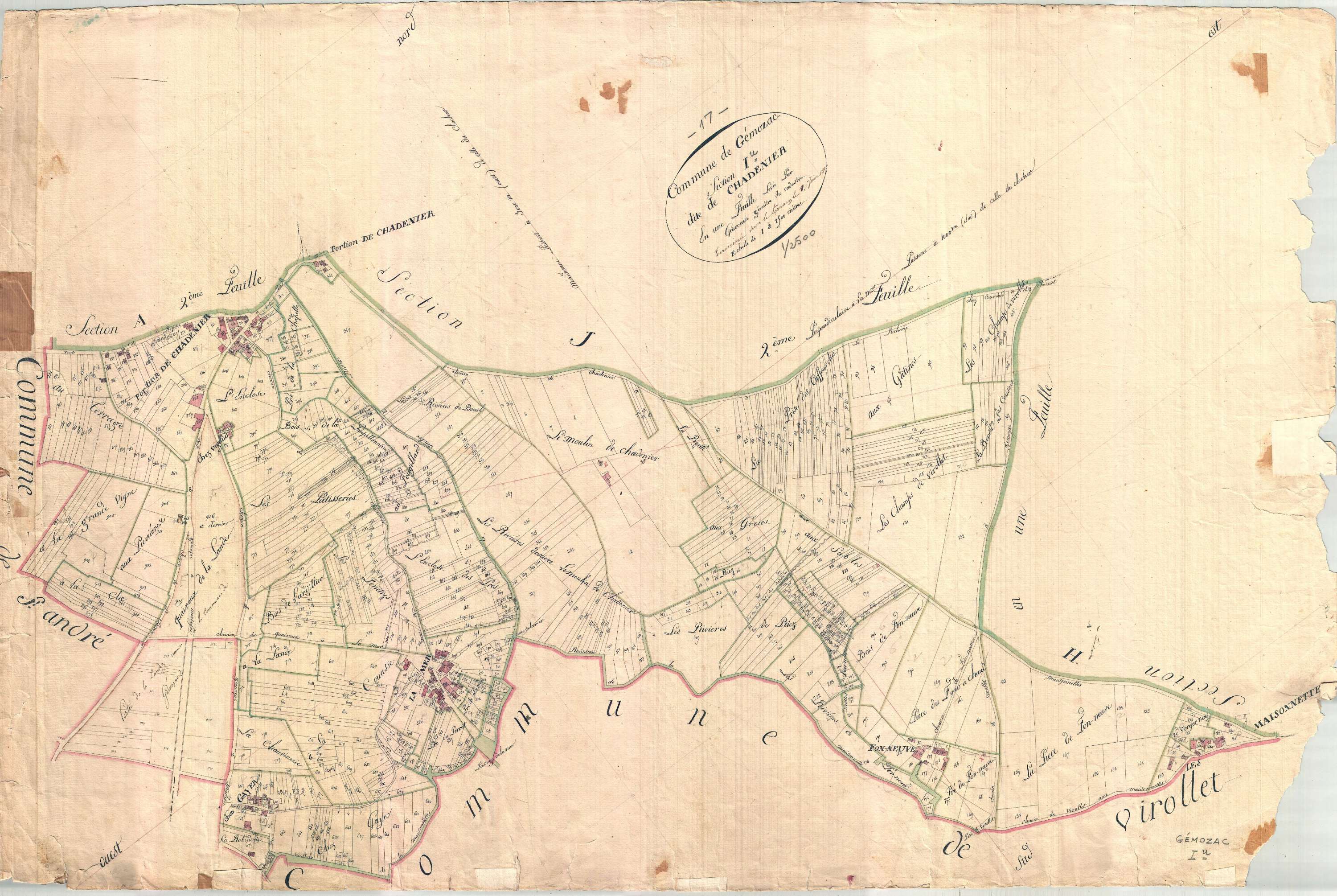 Gémozac - Section Iu dite de Chadenier