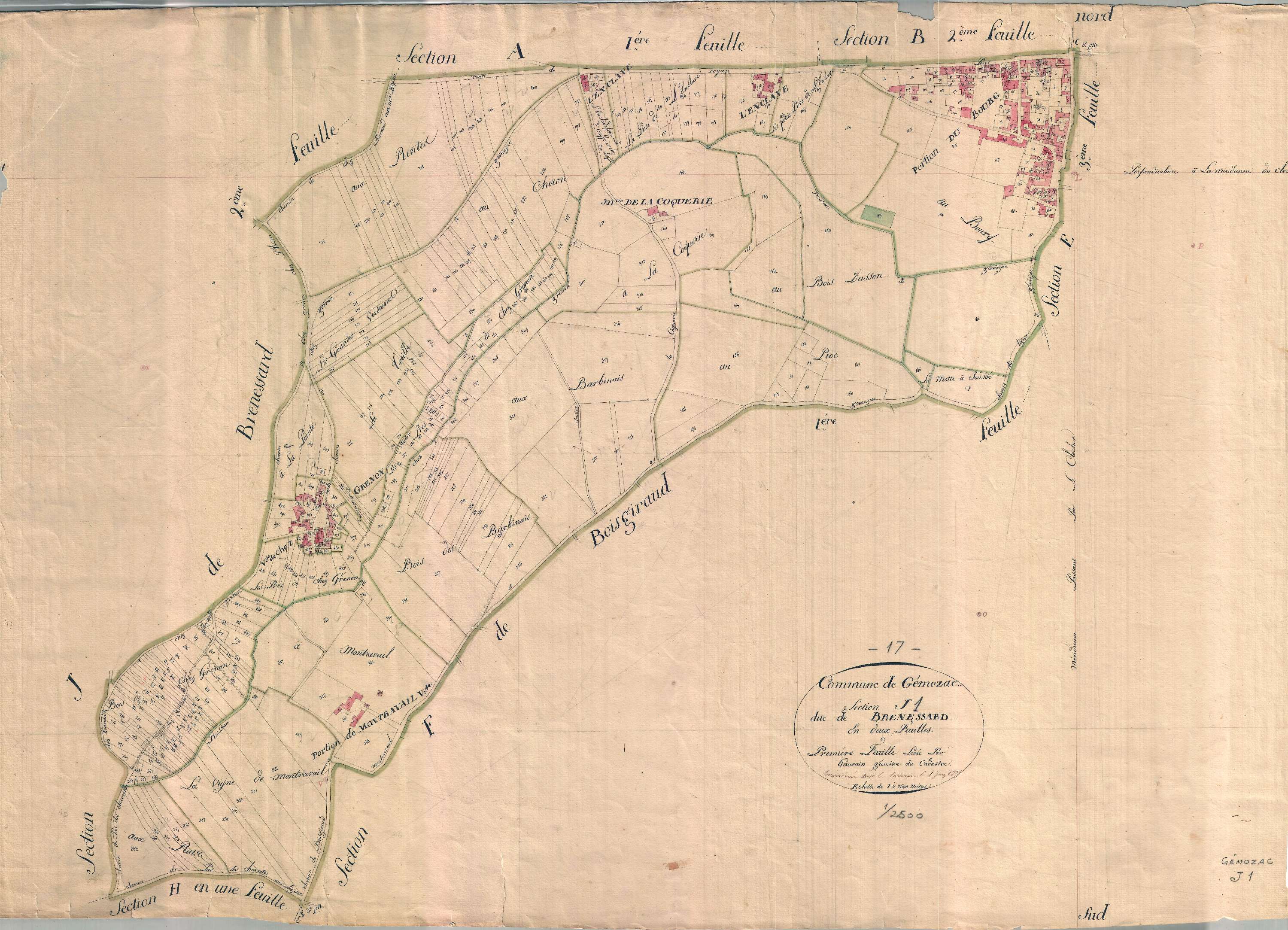 Gémozac - Section J1 dite de Drenessard.