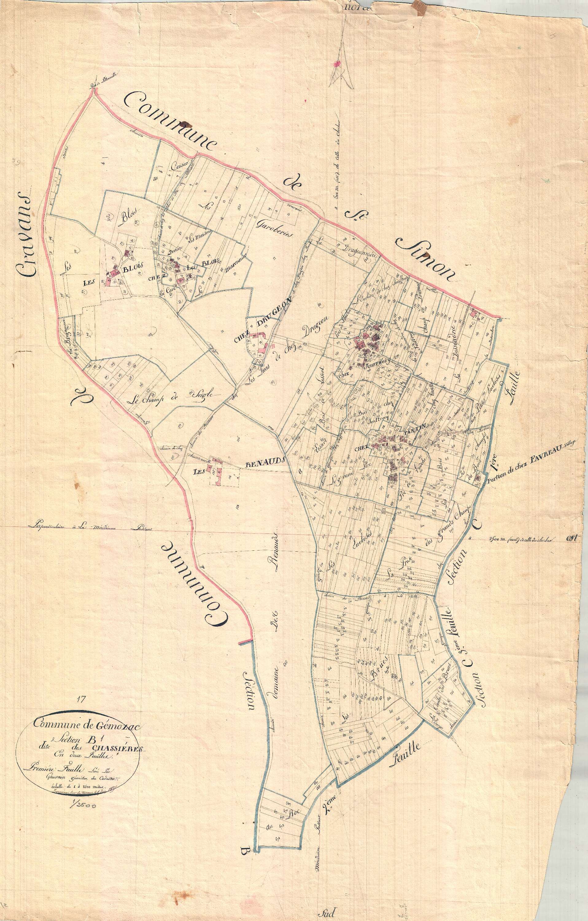 Gémozac - Section B1 dite des Chassières.