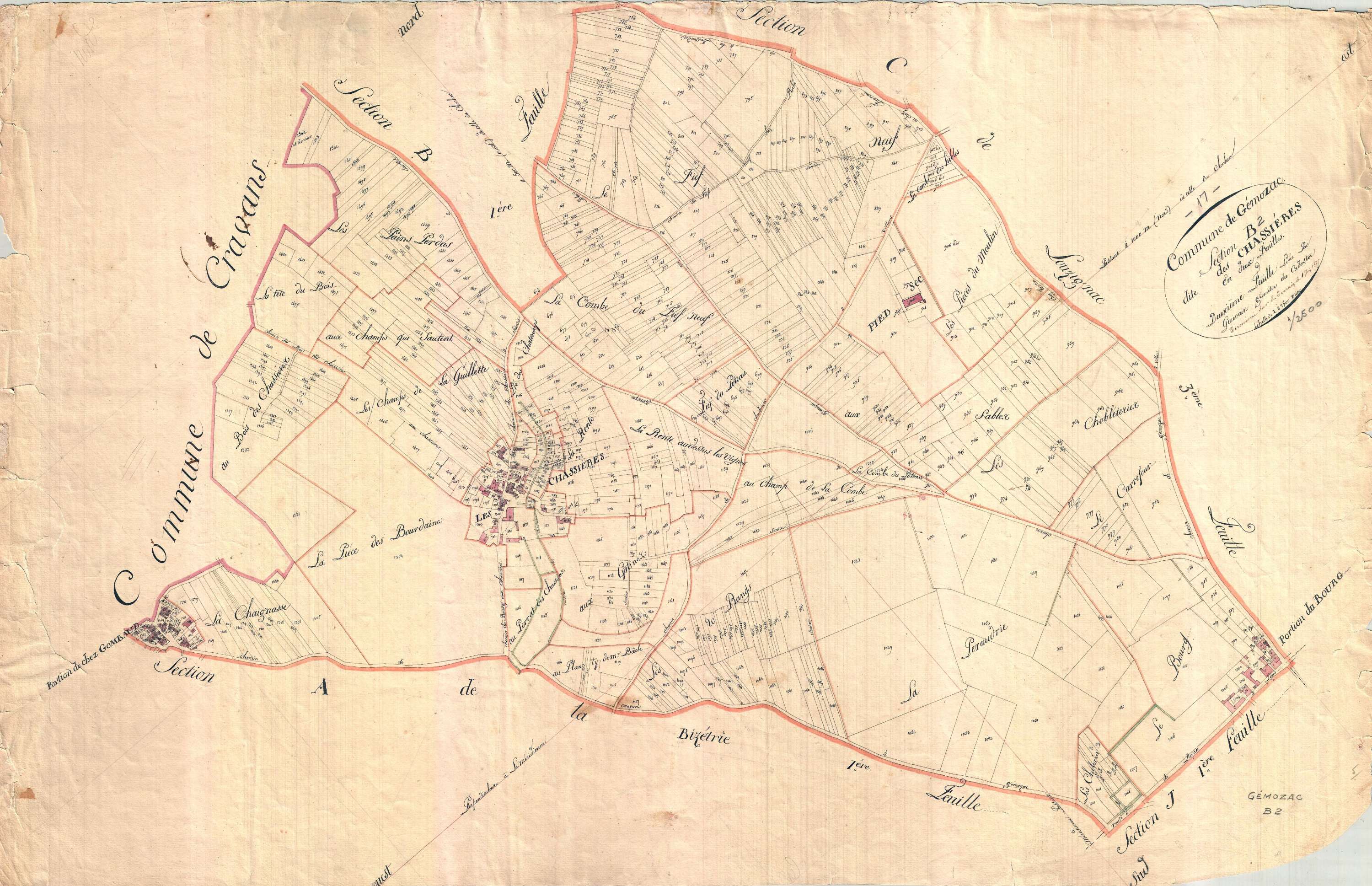 Gémozac - Section B2 dite des Chassières.