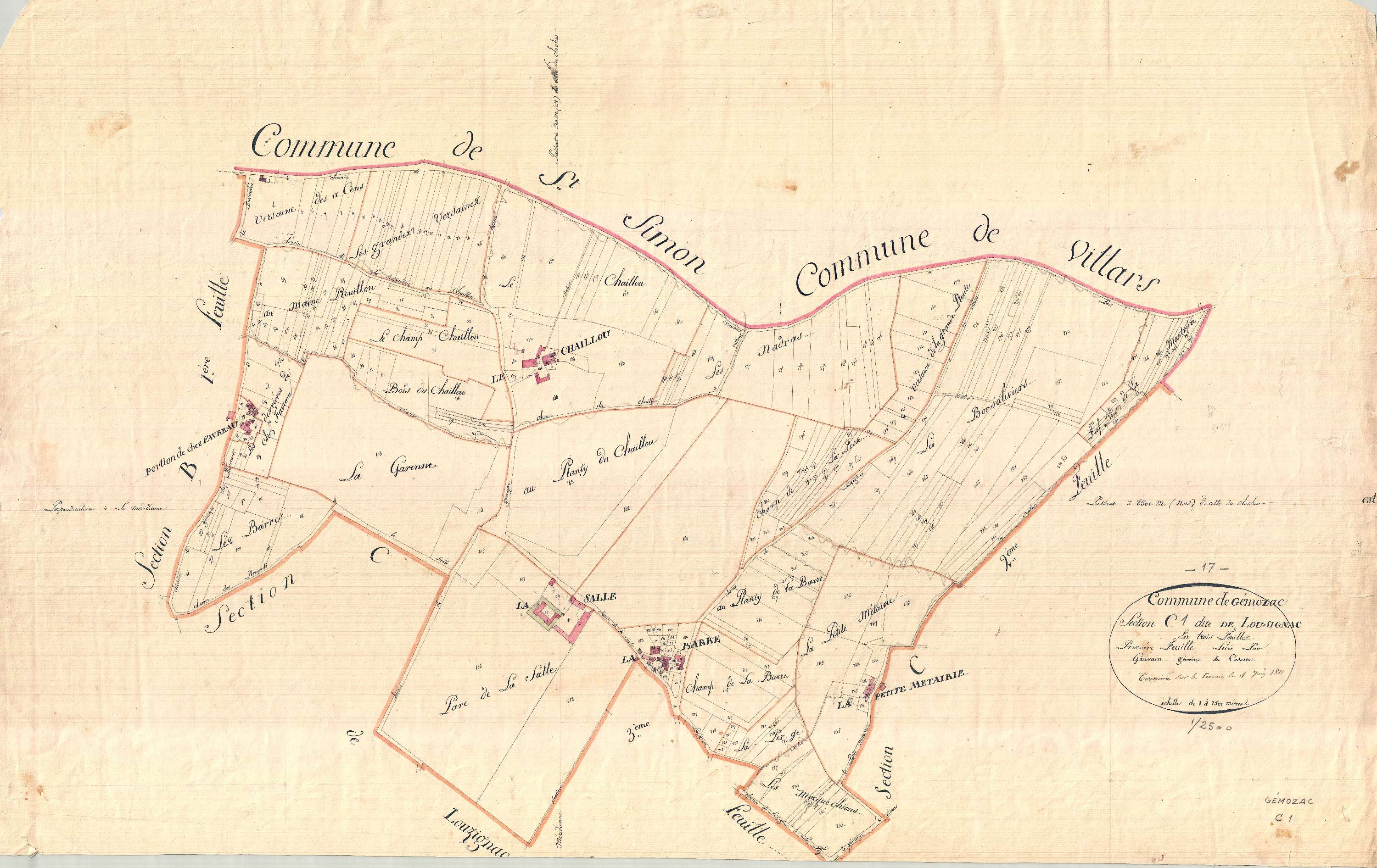 Gémozac - Section C1 dite de Louzignac.
